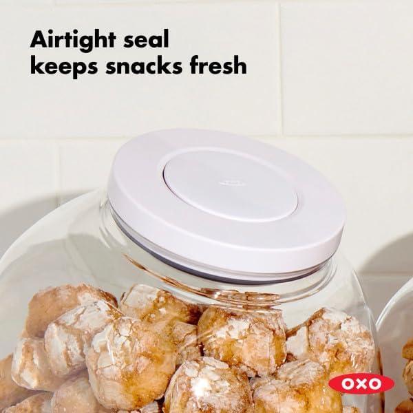 imageOXO Good Grips 50 Qt POP Large Cookie Jar Airtight Food Storage for Cookies and MoreLarge Jar 5 Qt