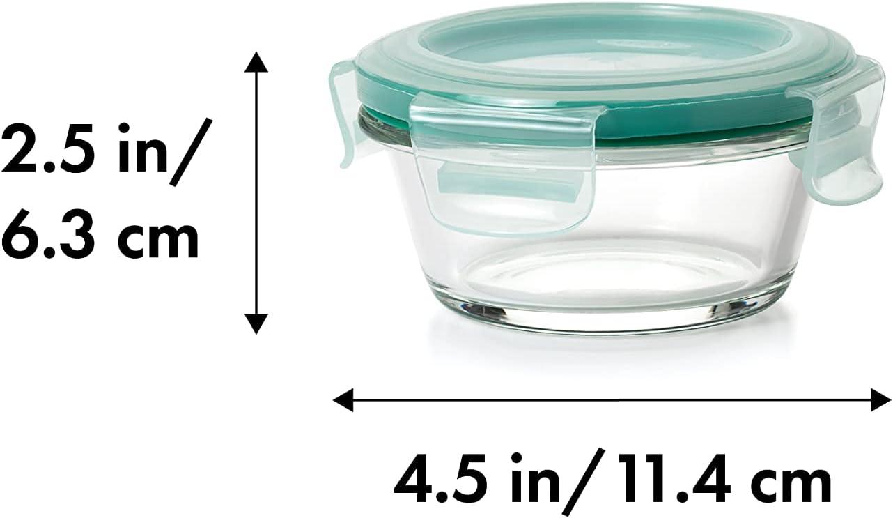 imageOXO Good Grips 7 Cup Smart Seal Glass Round Airtight Food Storage Container1 Cup