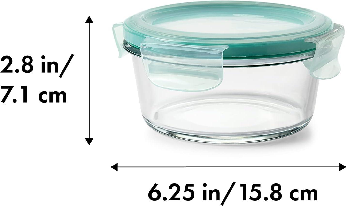imageOXO Good Grips 7 Cup Smart Seal Glass Round Airtight Food Storage Container2 Cup
