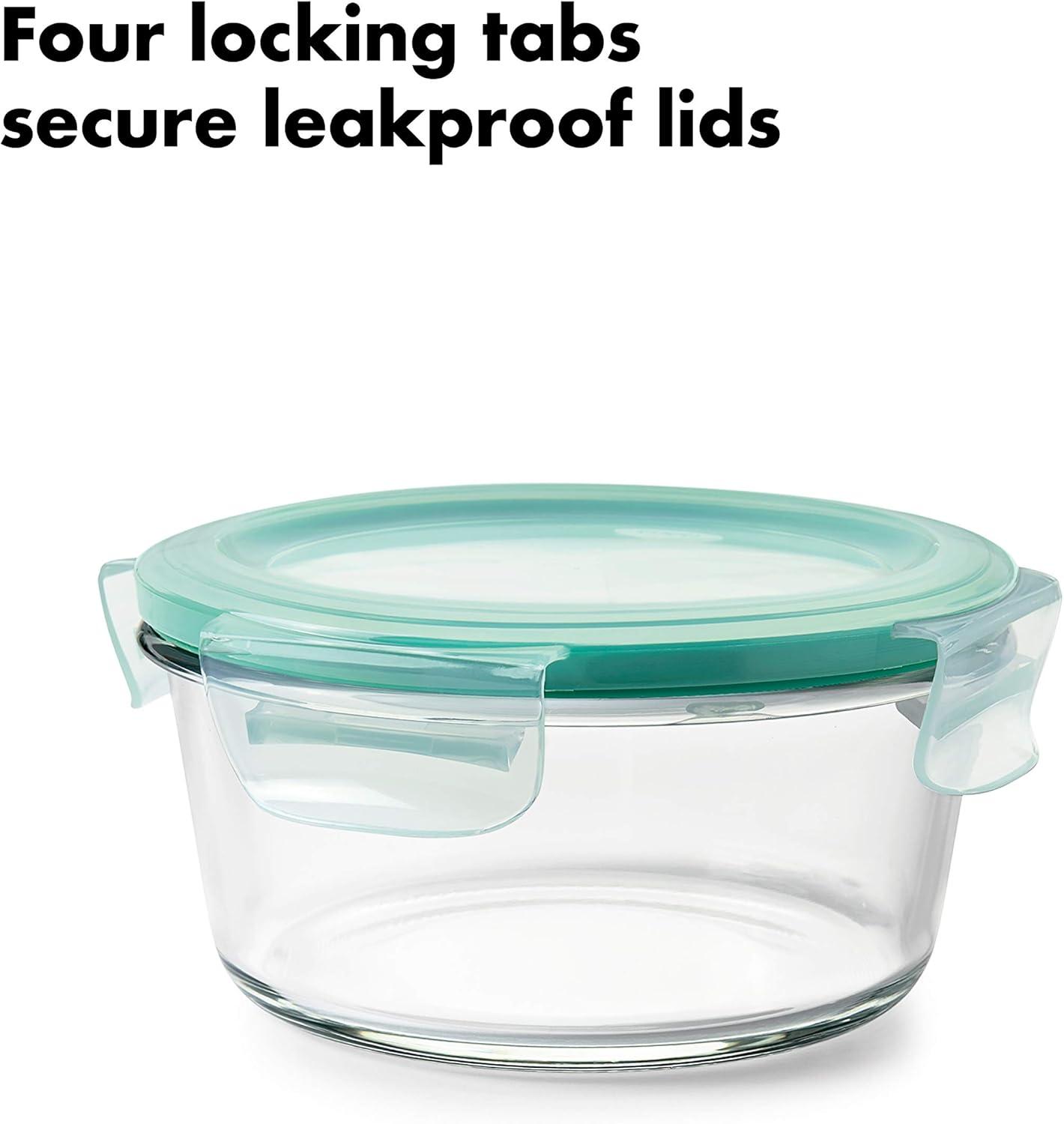 imageOXO Good Grips 8 Piece Smart Seal Airtight Glass Round Container Set