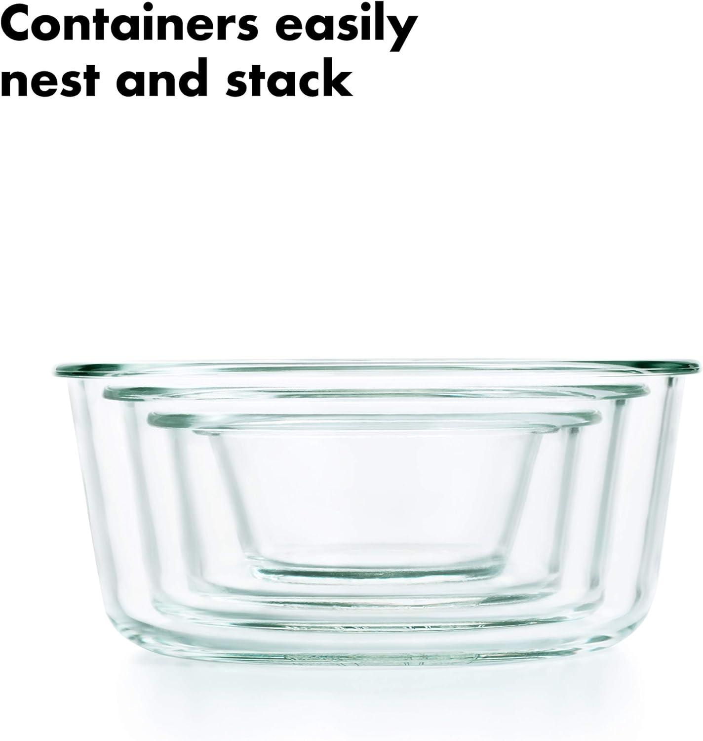 imageOXO Good Grips 8 Piece Smart Seal Airtight Glass Round Container Set