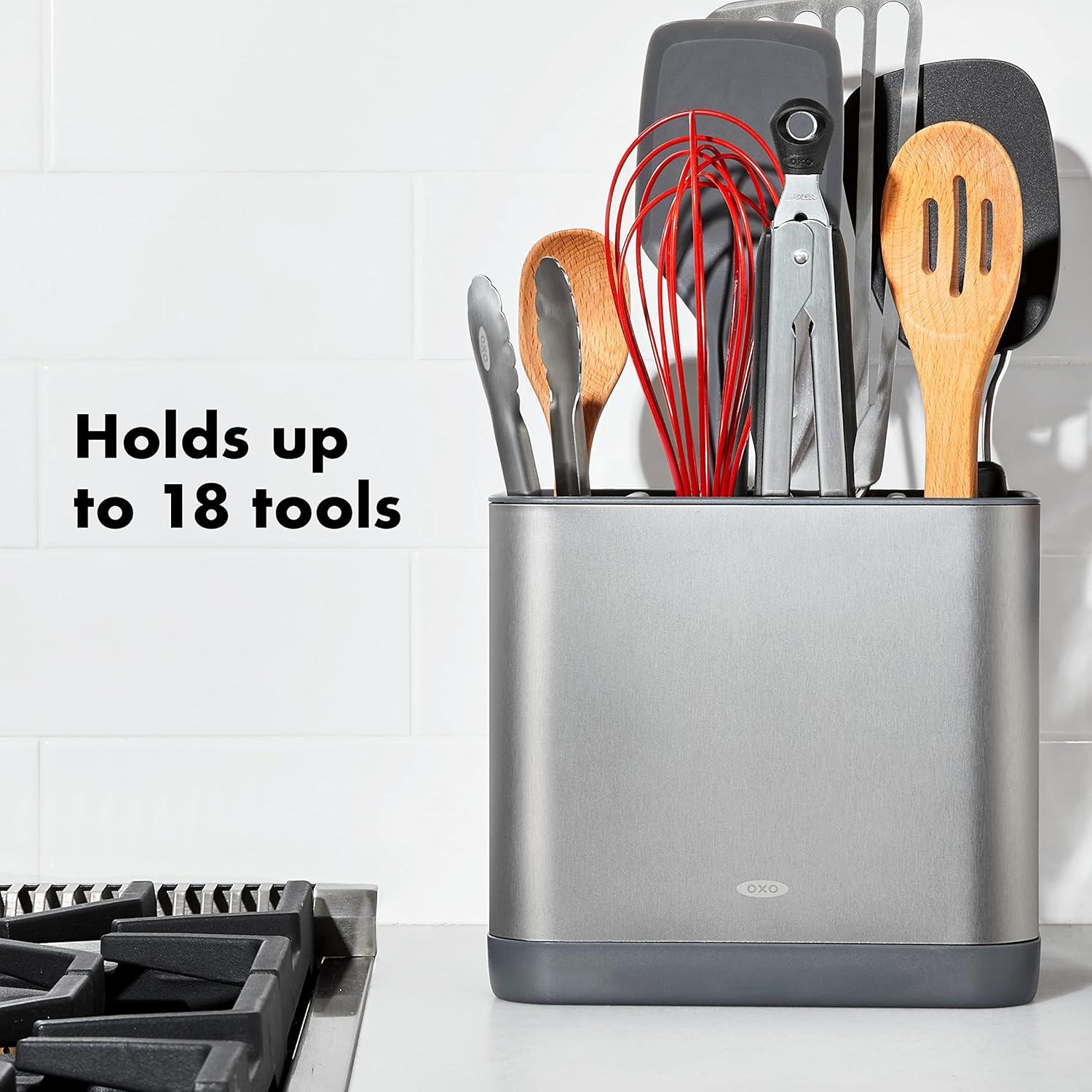 imageOXO Good Grips Adjustable Stainless Steel Organizer Large Utensil HolderLarge Utensil Holder