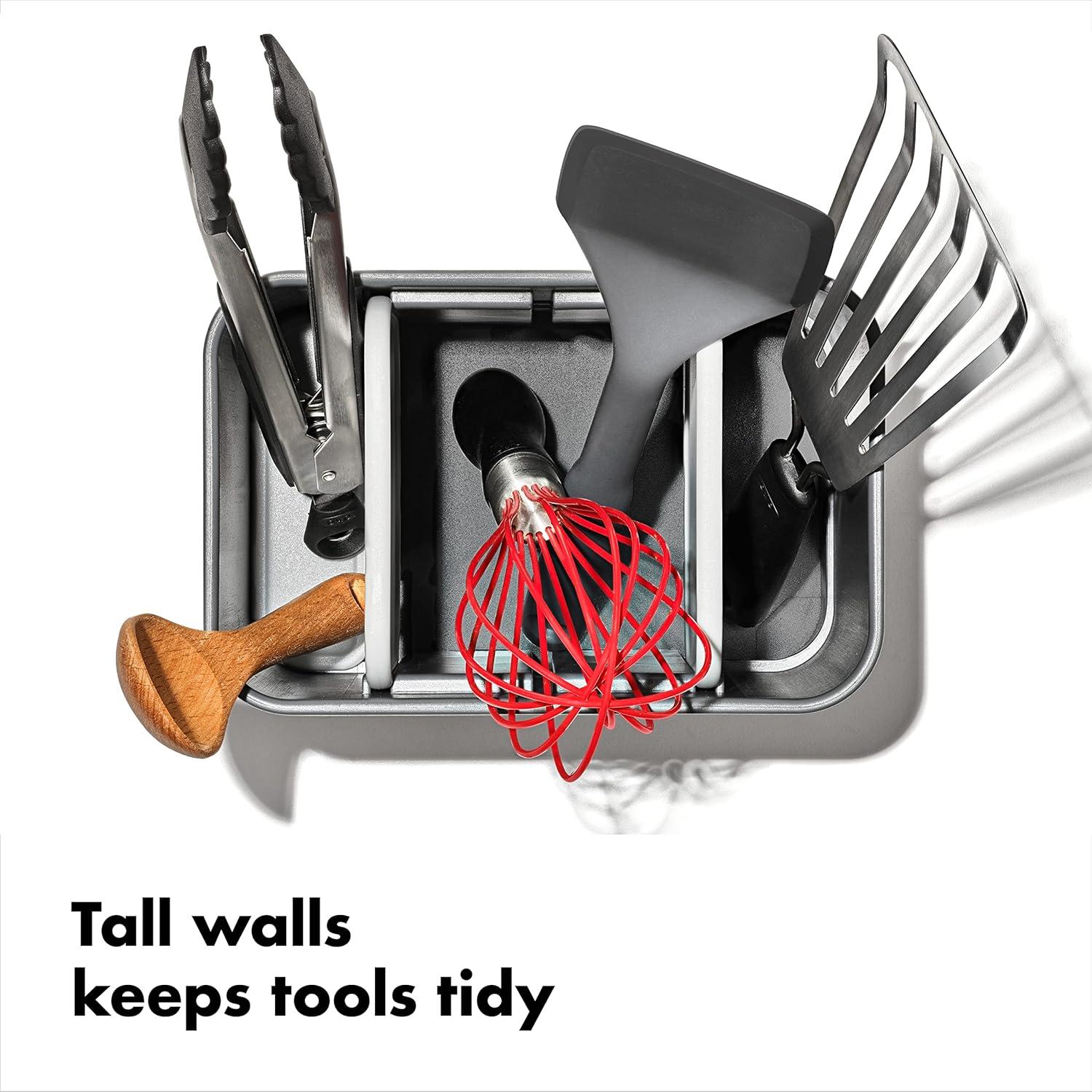 imageOXO Good Grips Adjustable Stainless Steel Organizer Large Utensil HolderLarge Utensil Holder