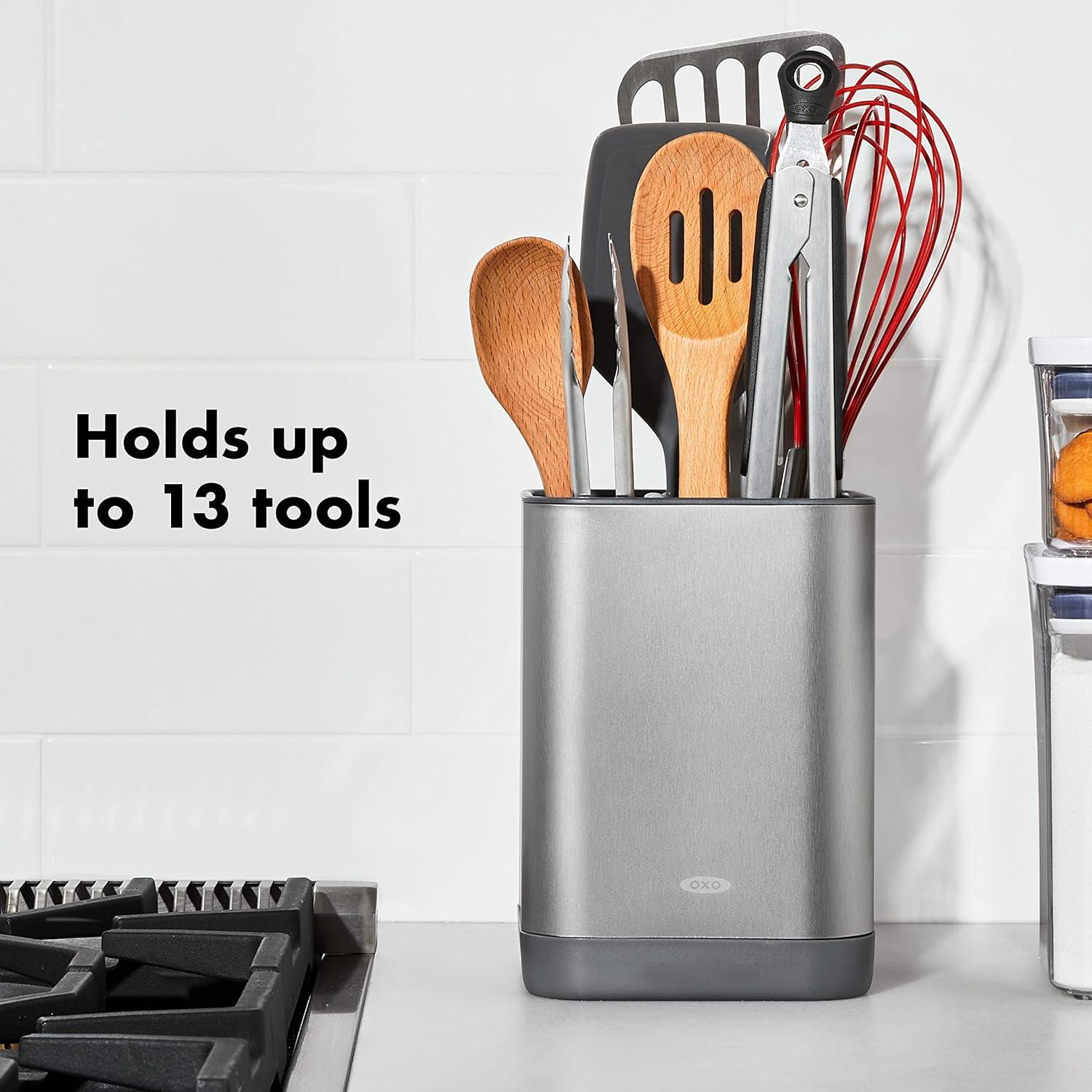 imageOXO Good Grips Adjustable Stainless Steel Organizer Large Utensil HolderSmall Utensil Holder