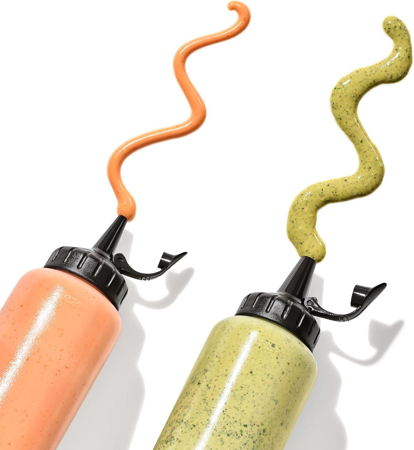 imageOXO Good Grips Chefs Squeeze Bottle Medium 5 Pack12 oz Pack of 2