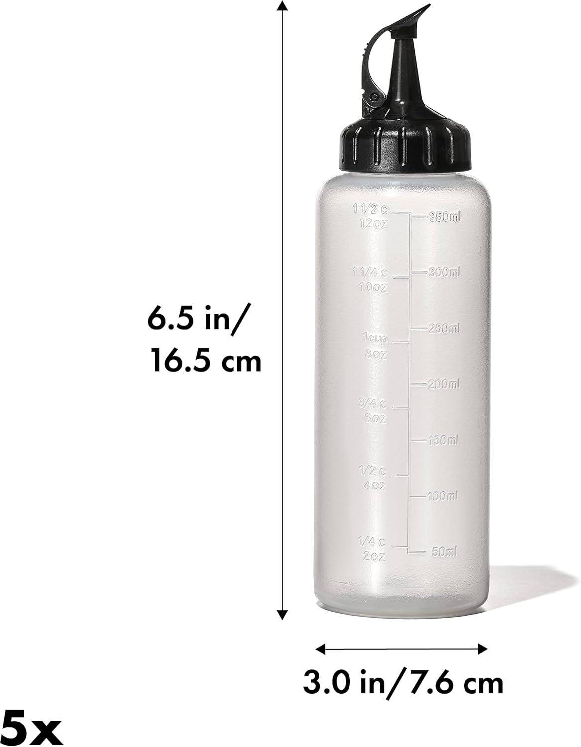 imageOXO Good Grips Chefs Squeeze Bottle Medium 5 Pack12 oz Pack of 4