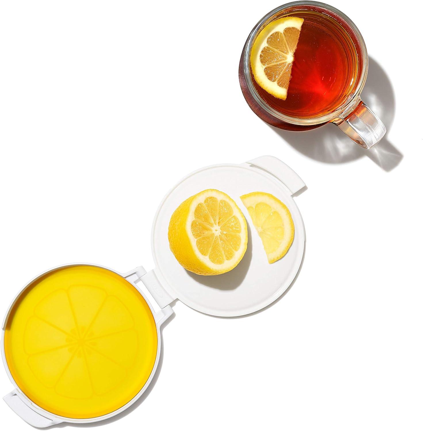 imageOXO Good Grips Cut ampamp Keep Reusable Silicone Lemon SaverLemonLime Saver Set