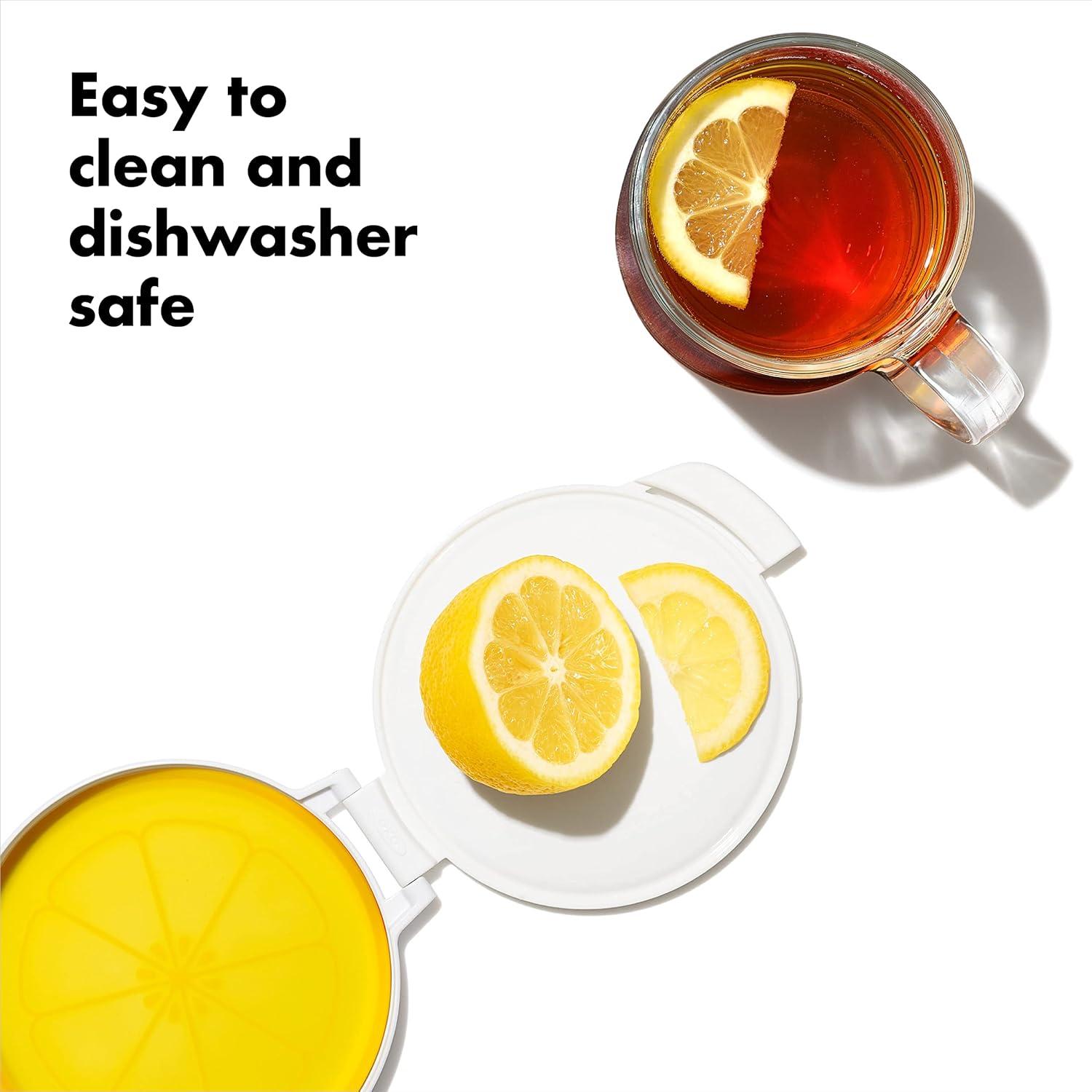 imageOXO Good Grips Cut ampamp Keep Reusable Silicone Lemon SaverLemonLime Saver Set