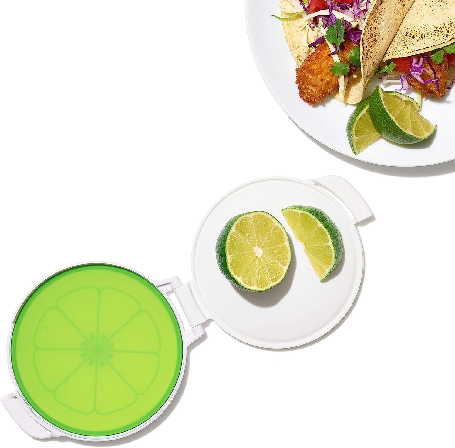 imageOXO Good Grips Cut ampamp Keep Reusable Silicone Lemon SaverLemonLime Saver Set