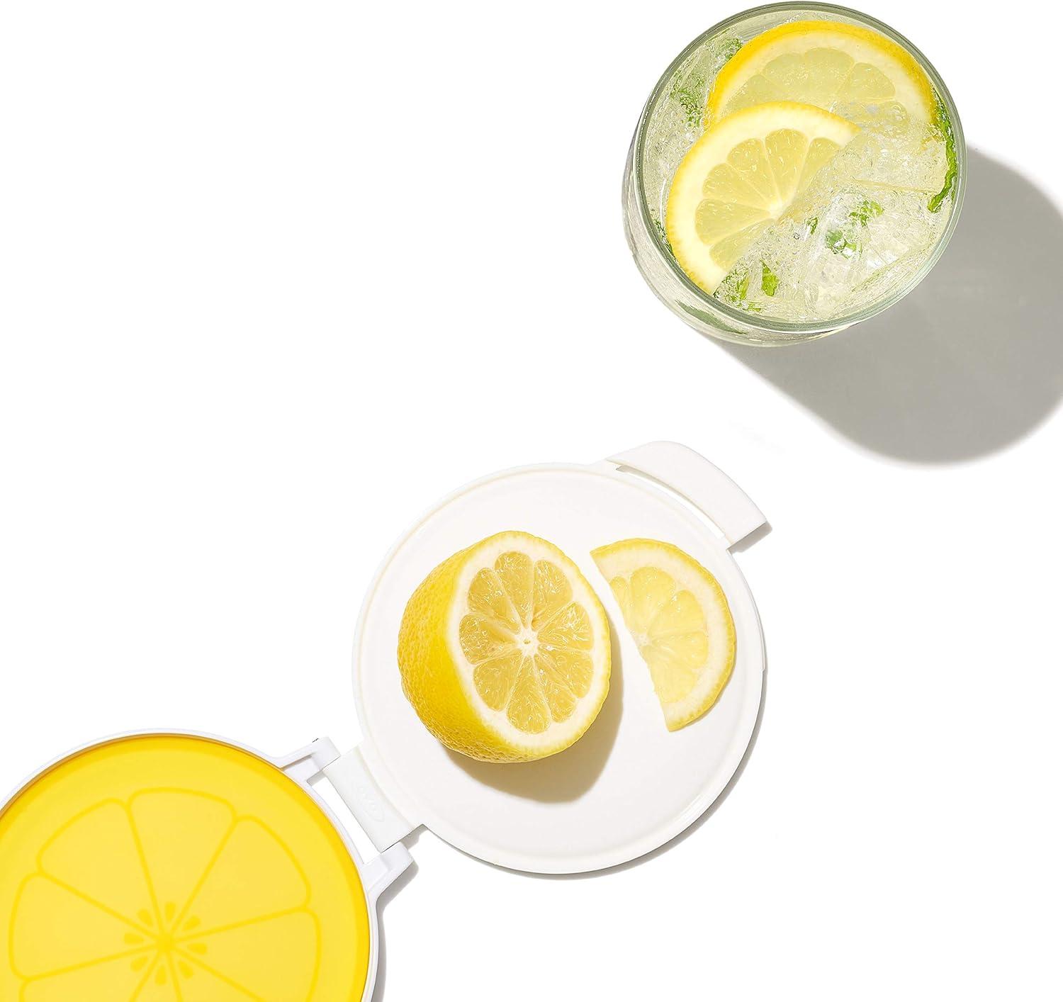 imageOXO Good Grips Cut ampamp Keep Reusable Silicone Lemon SaverLemonLime Saver Set