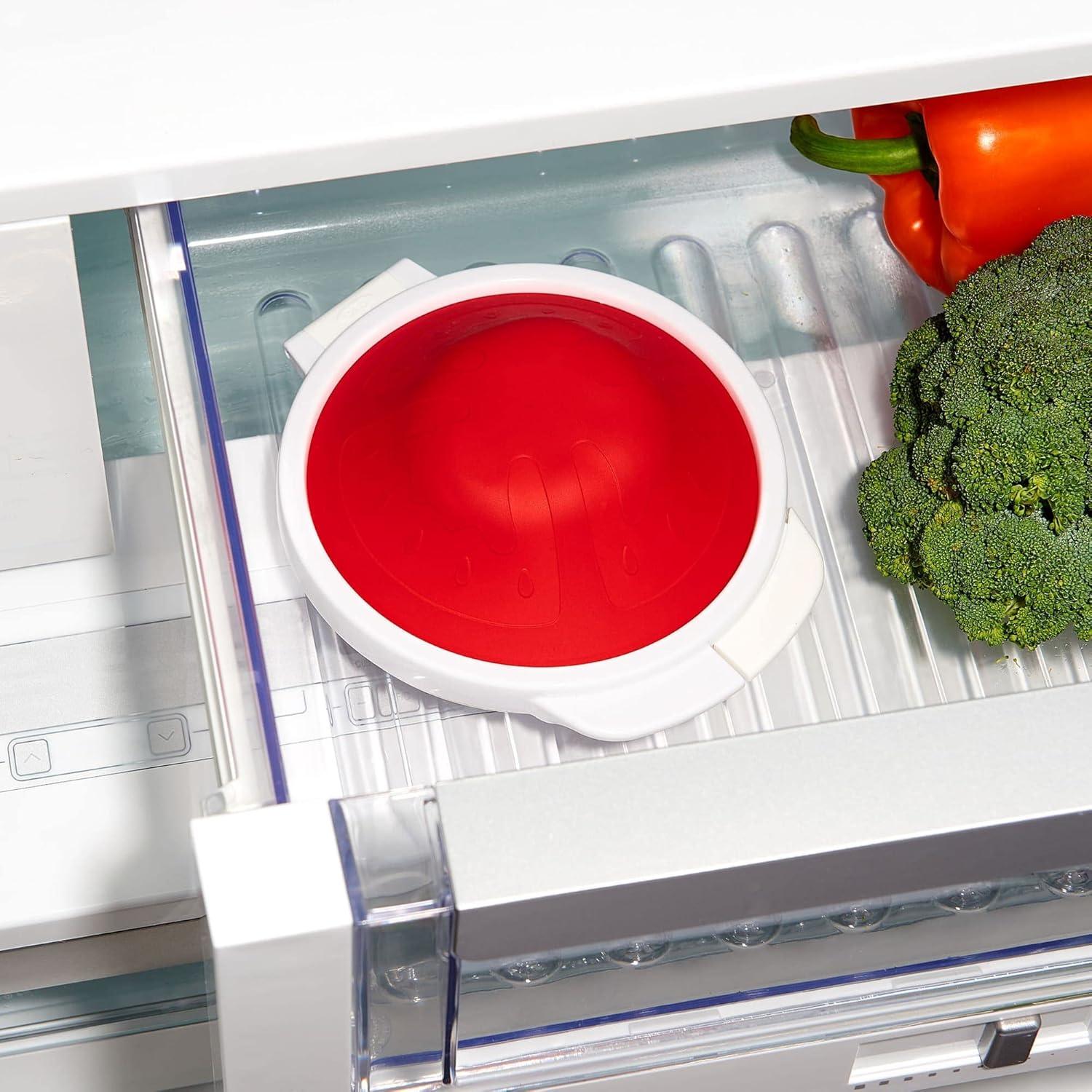 imageOXO Good Grips Cut ampamp Keep Reusable Silicone Lemon SaverTomato Saver