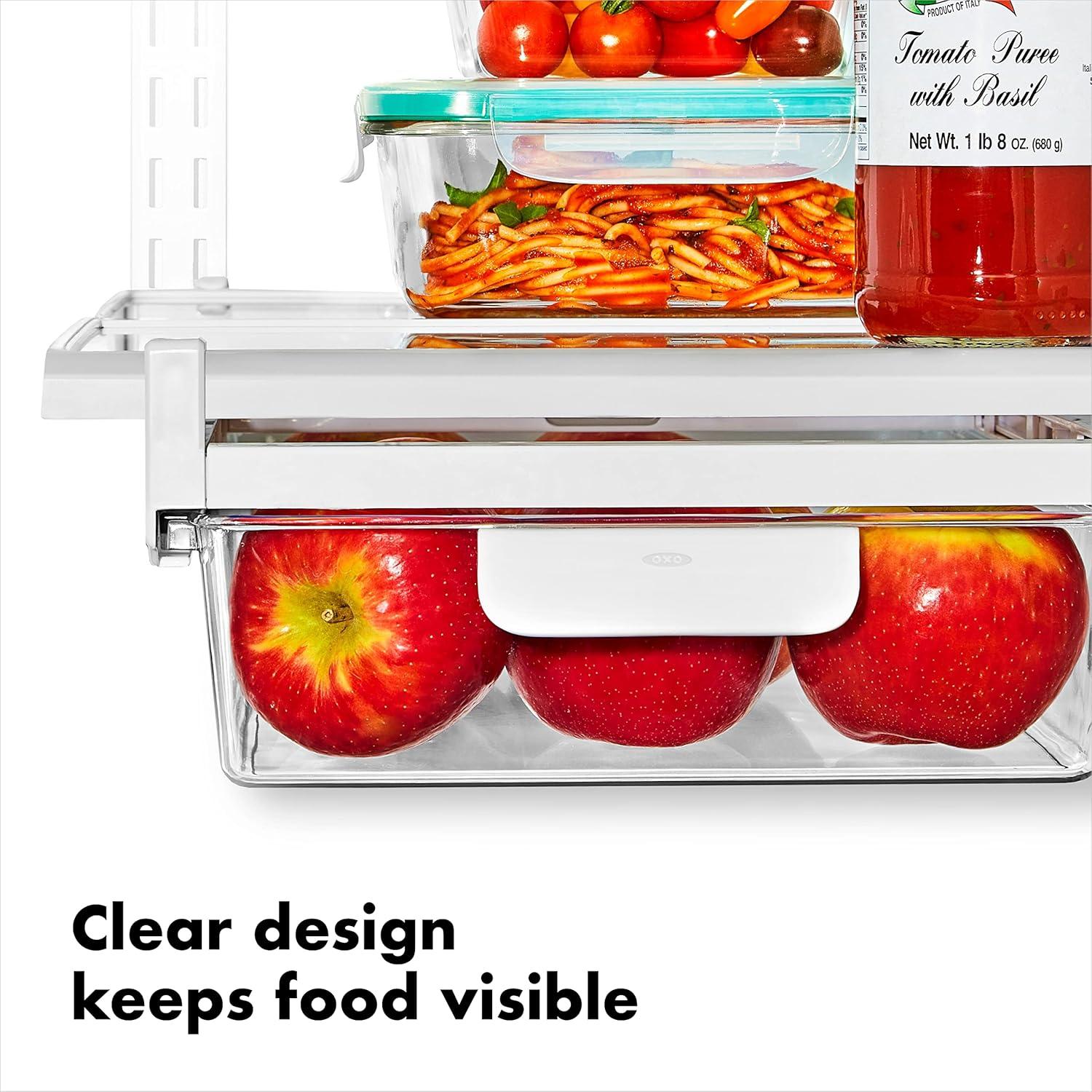 imageOXO Good Grips Fridge Undershelf Drawer 10 in for Deli Meat Cheese Produce and More