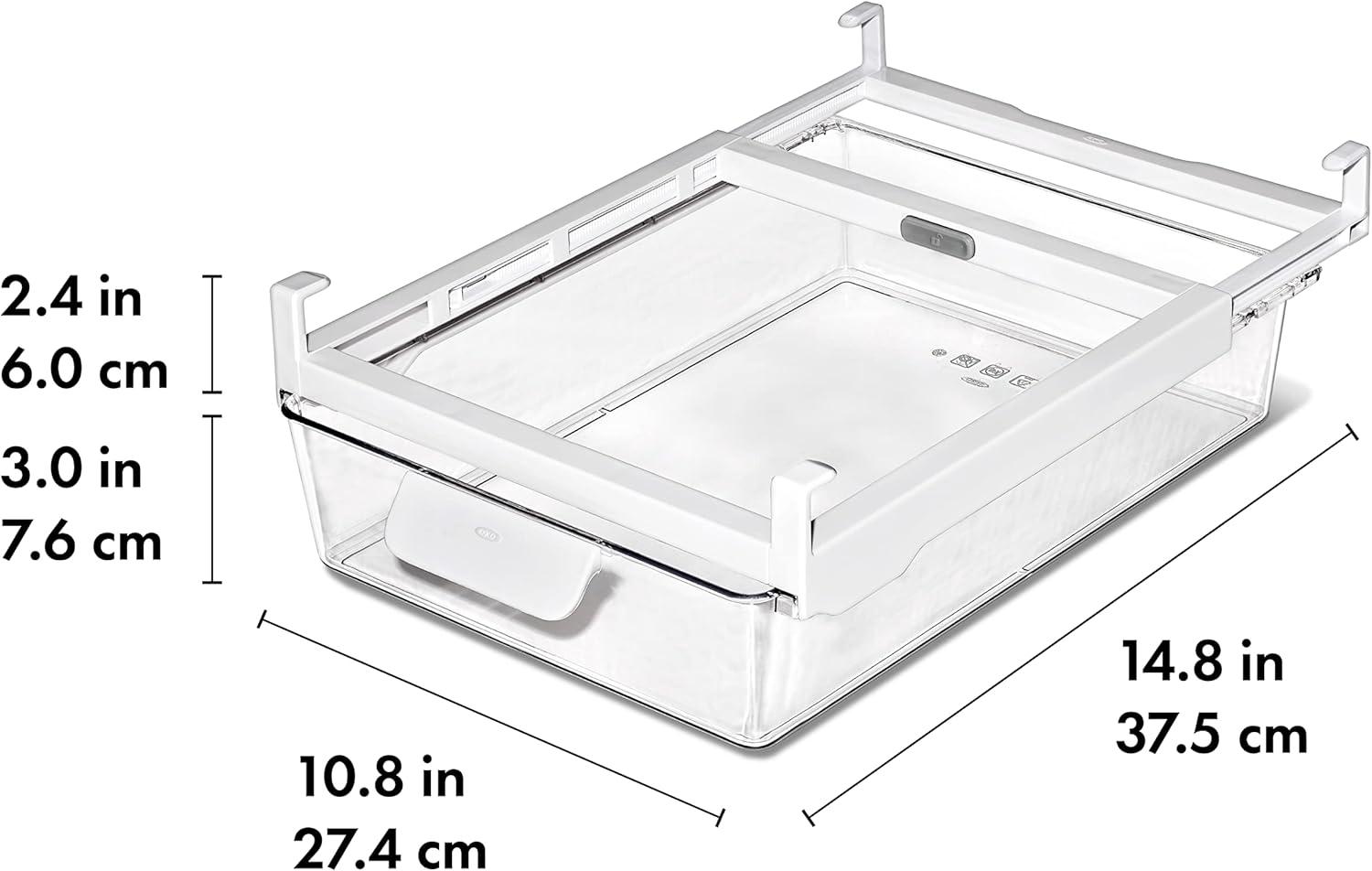 imageOXO Good Grips Fridge Undershelf Drawer 14 in for Deli Meat Cheese Produce and More14Inch Pack of 4