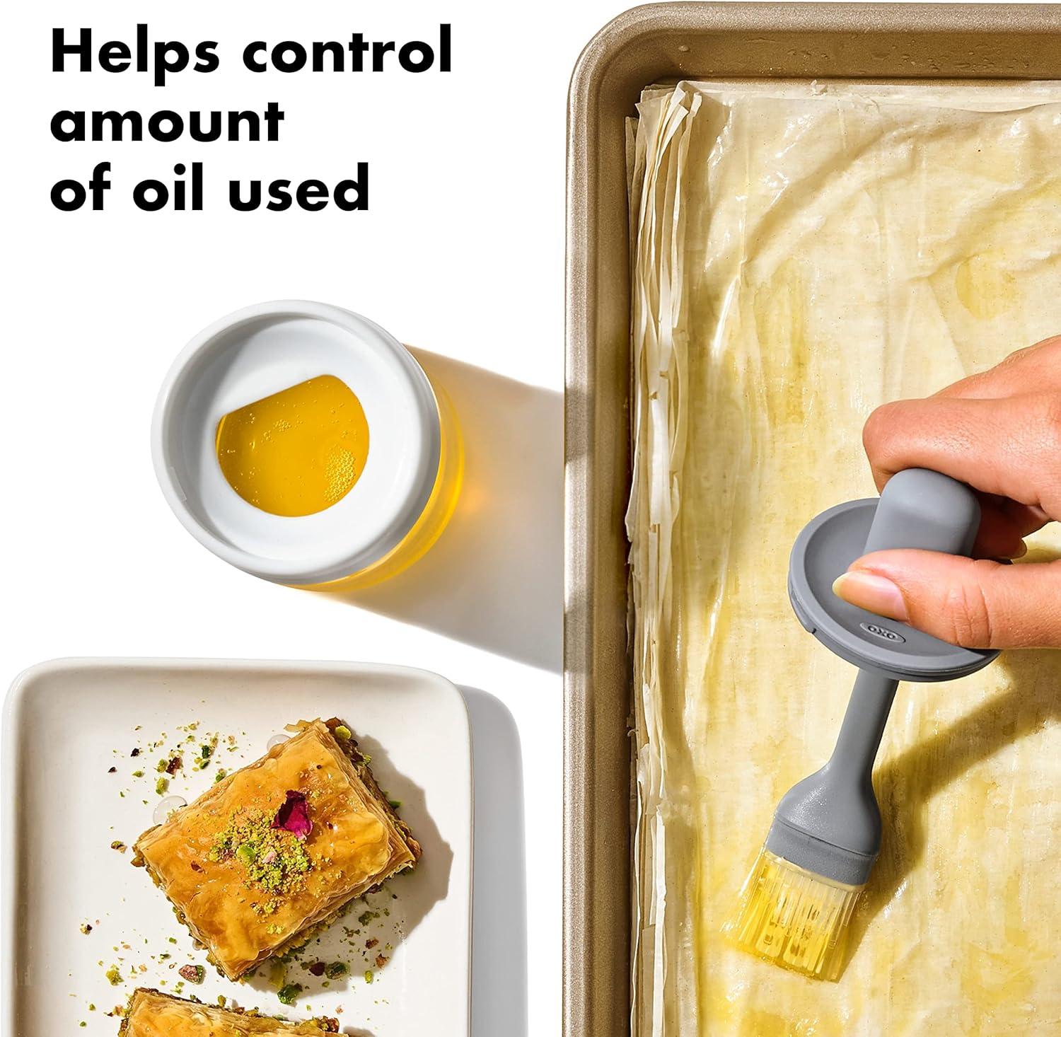 imageOXO Good Grips Glass Oil Bottle and Silicone Brush 8 oz