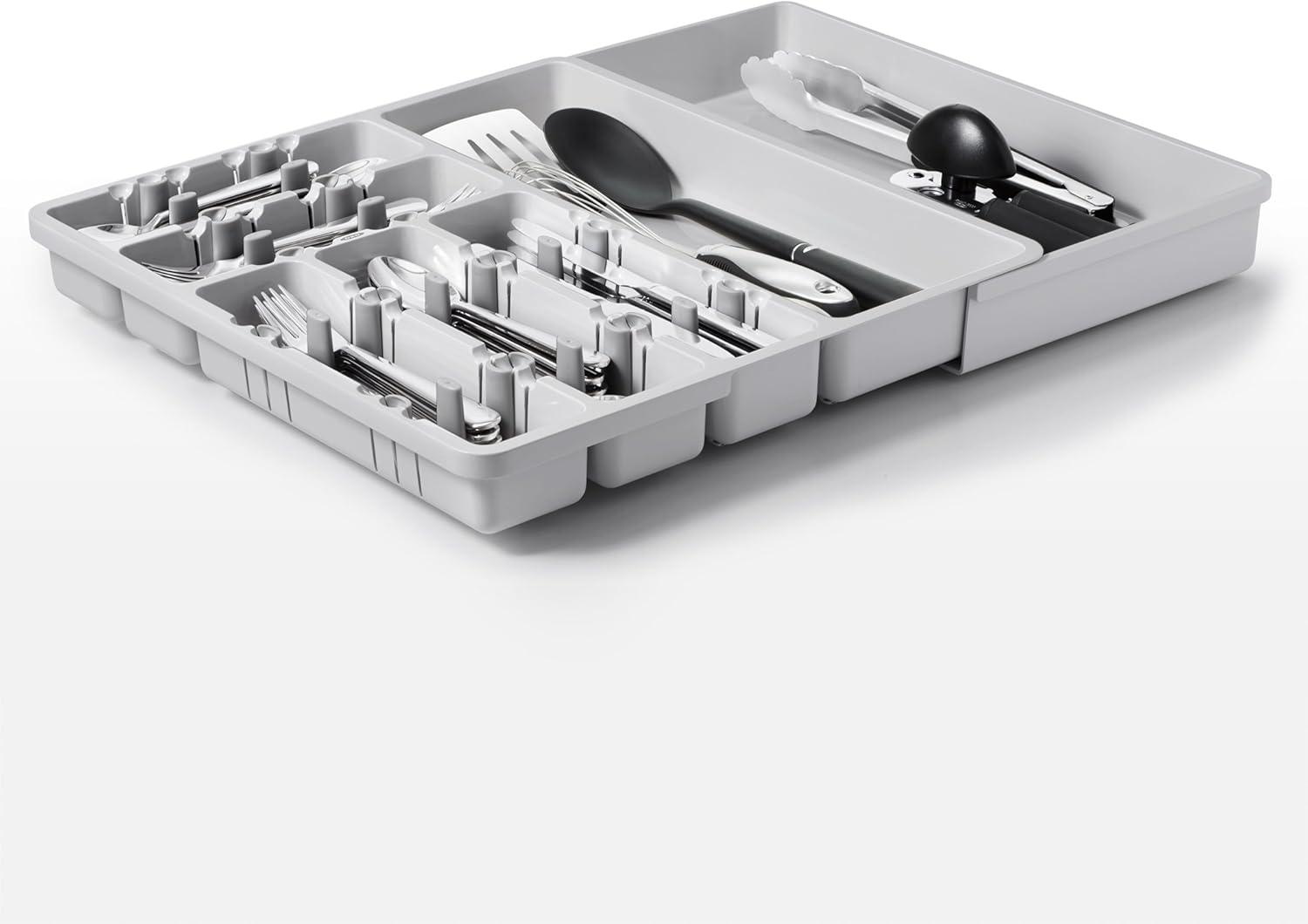imageOXO Good Grips Large Expandable Utensil Organizer WhiteGray