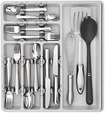 imageOXO Good Grips Large Expandable Utensil Organizer WhiteGray
