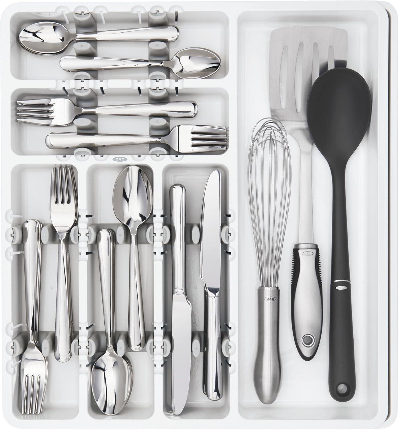 imageOXO Good Grips Large Expandable Utensil Organizer WhiteWhite