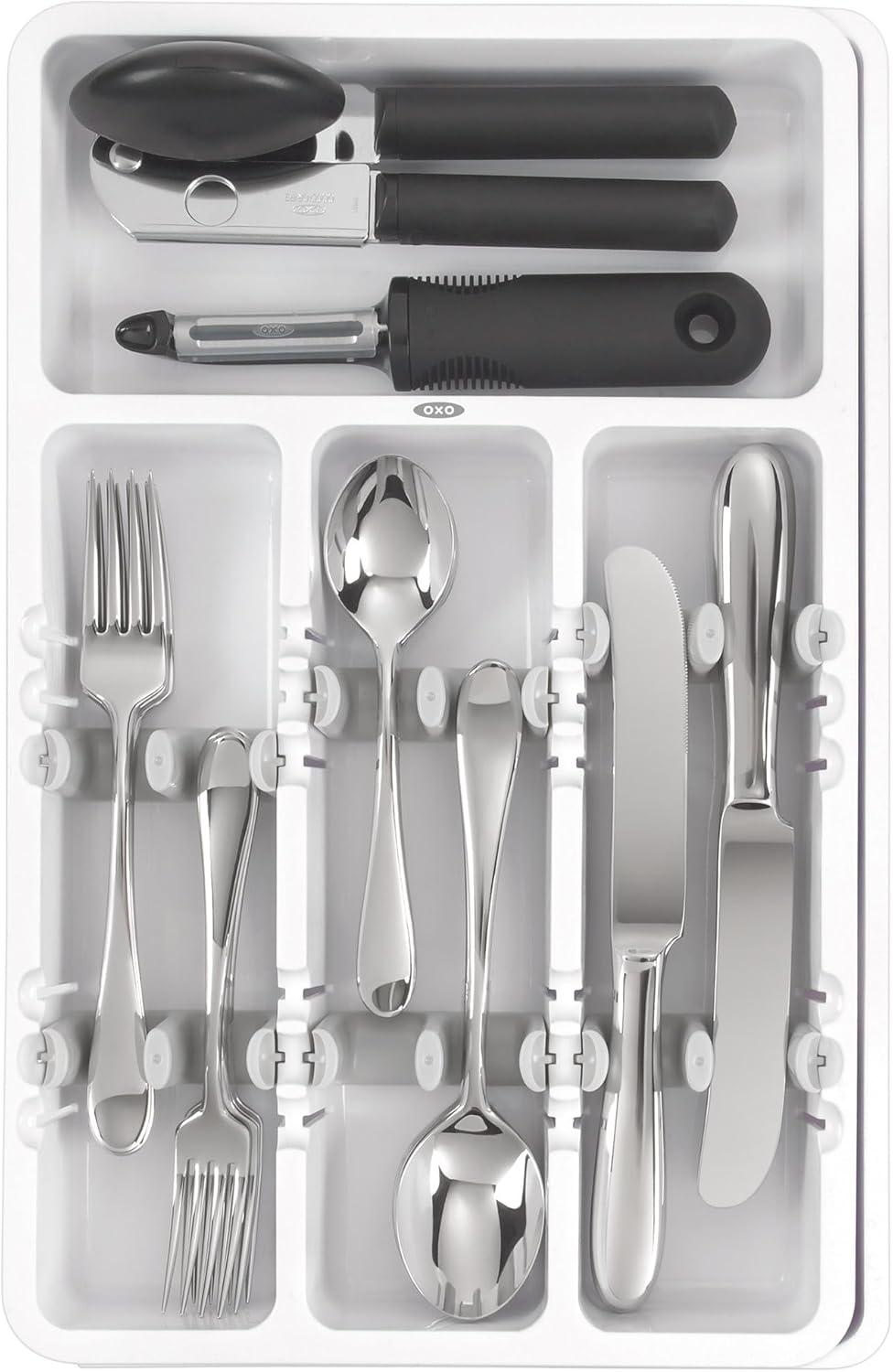 imageOXO Good Grips Large Expandable Utensil Organizer WhiteWhite