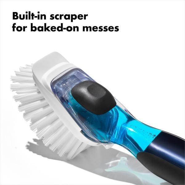 imageOXO Good Grips Soap Dispensing Dish Scrub Brush Cleaning Brush for KitchenBrush