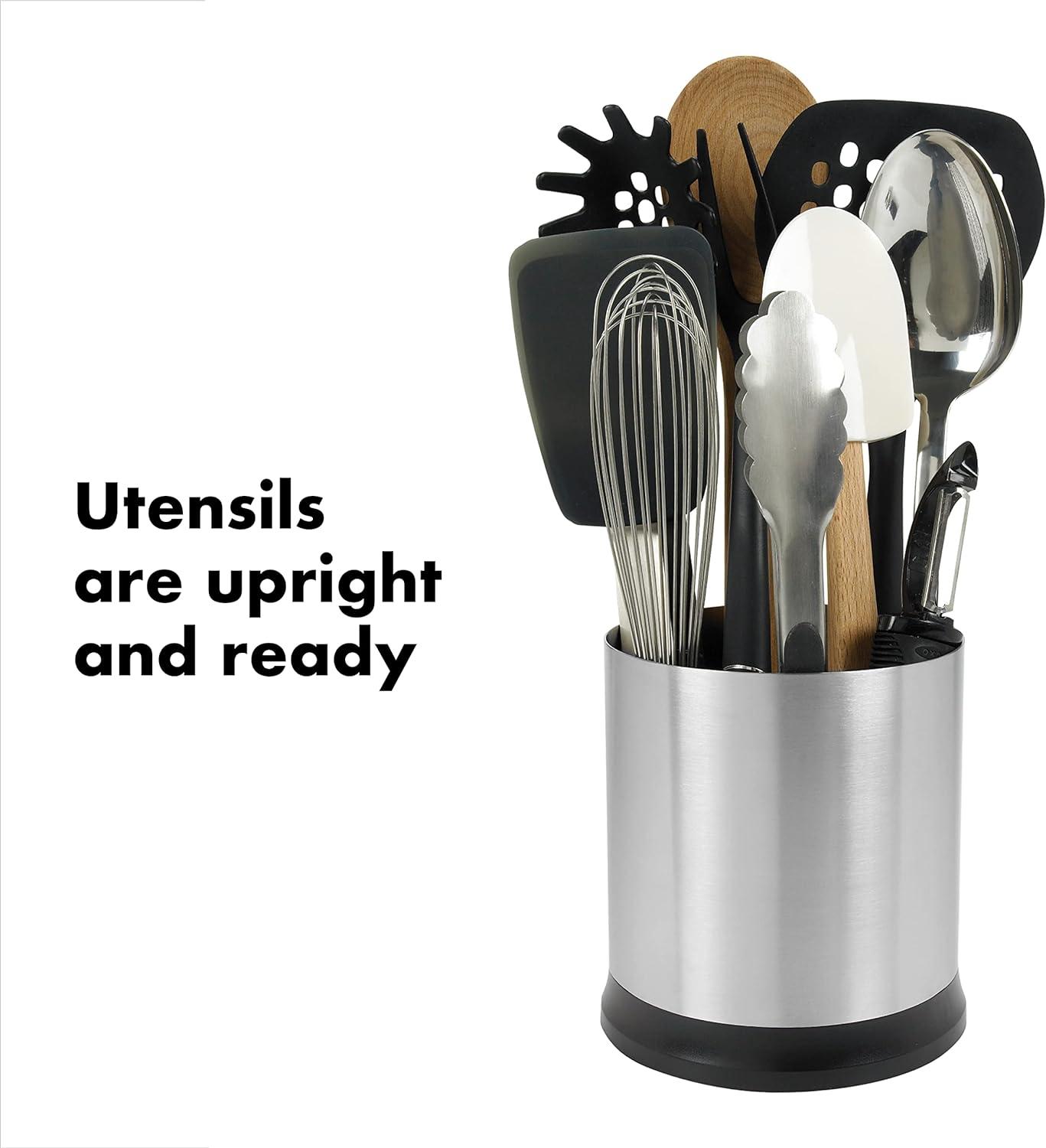 imageOXO Good Grips Stainless Steel Rotating Utensil HolderSolid