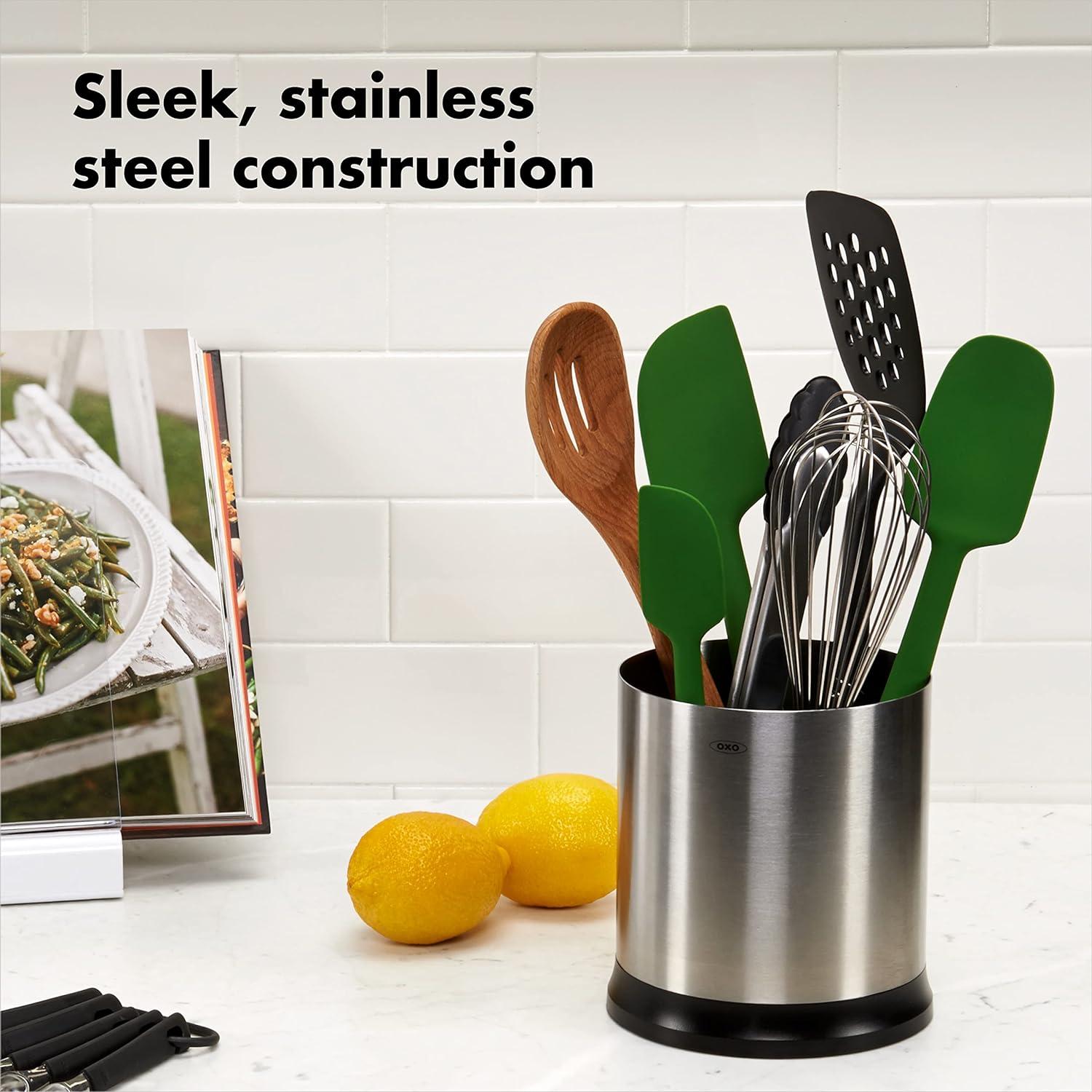 imageOXO Good Grips Stainless Steel Rotating Utensil HolderSolid
