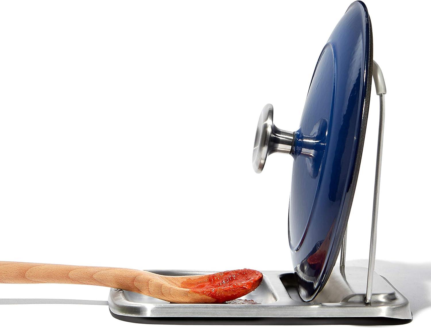 imageOXO Good Grips Stainless Steel Spoon Rest with Lid Holder