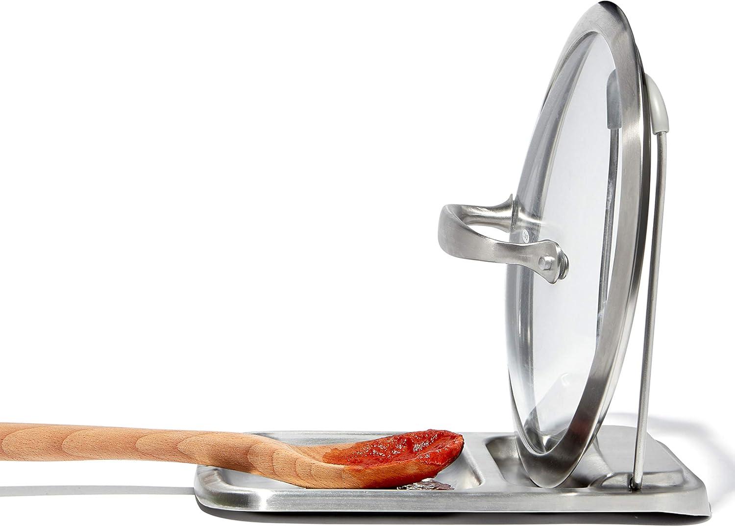 imageOXO Good Grips Stainless Steel Spoon Rest with Lid Holder