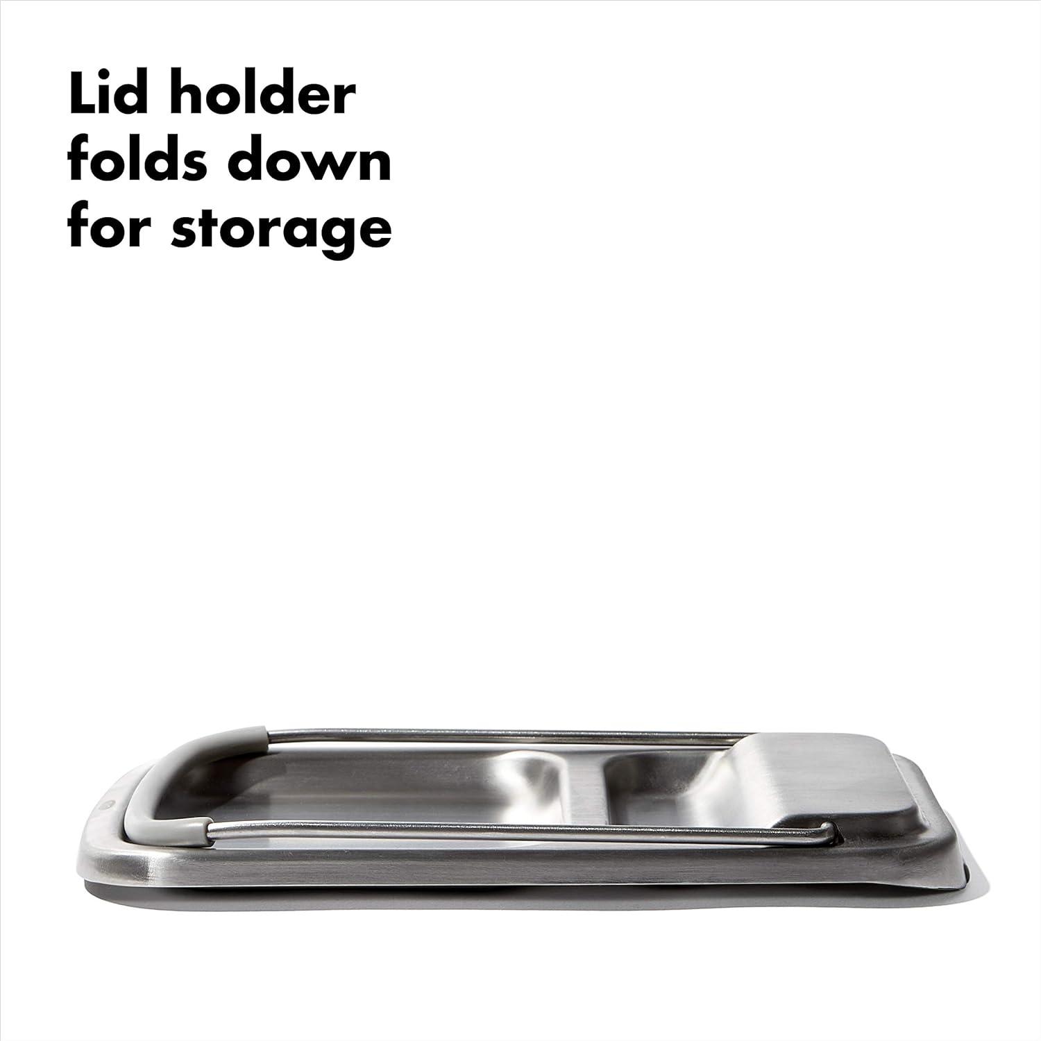 imageOXO Good Grips Stainless Steel Spoon Rest with Lid Holder