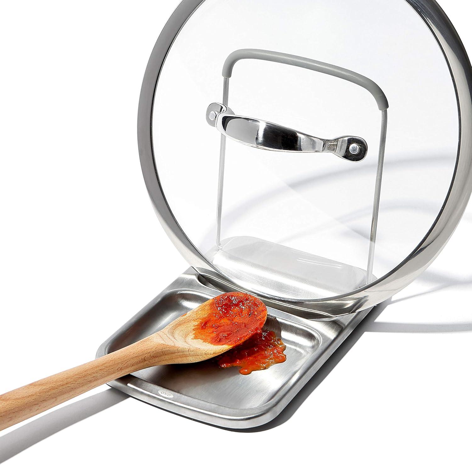 imageOXO Good Grips Stainless Steel Spoon Rest with Lid Holder
