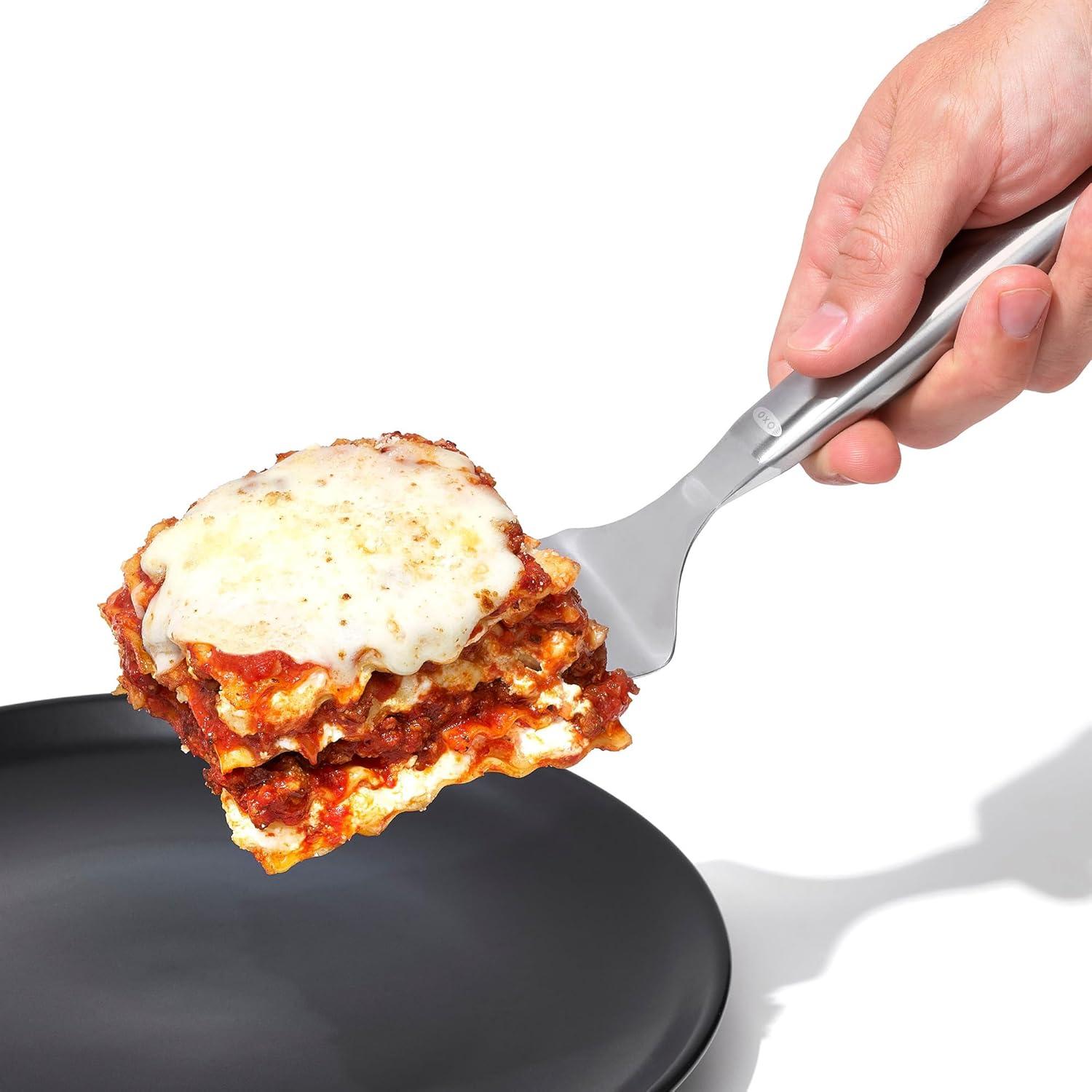 imageOXO Steel Slotted Cooking SpoonLasagna Server