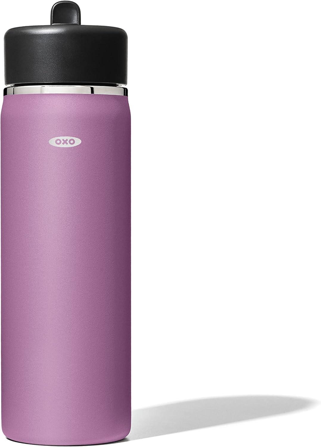 imageOXO Strive 20oz Wide Mouth Water Bottle with Straw Lid CitrineAmethyst