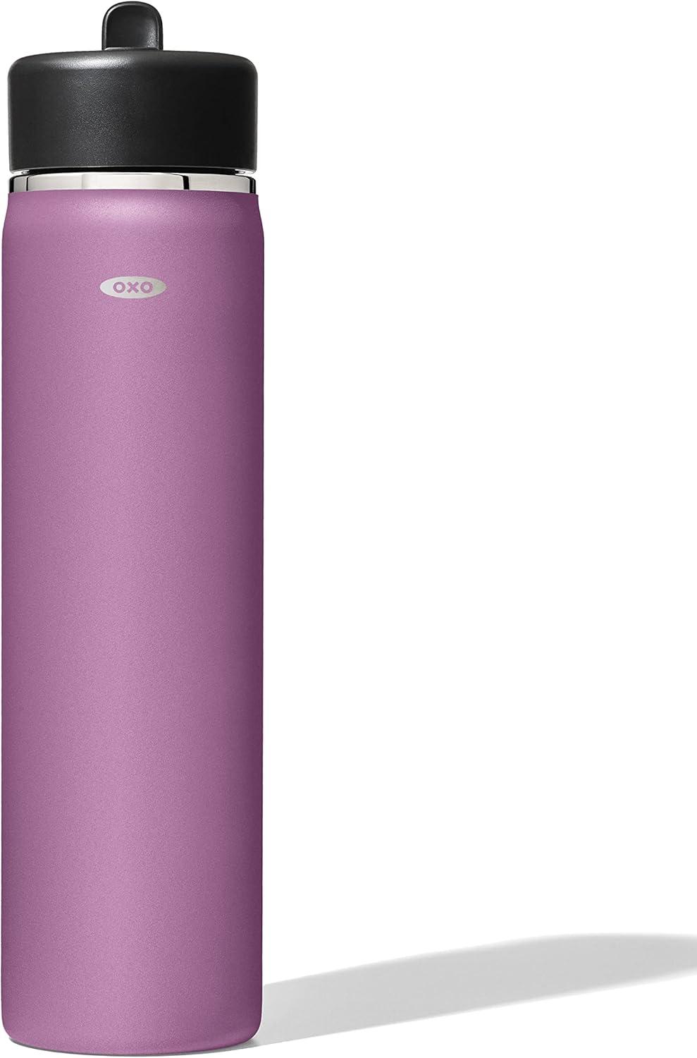 imageOXO Strive 20oz Wide Mouth Water Bottle with Straw Lid CitrineAmethyst