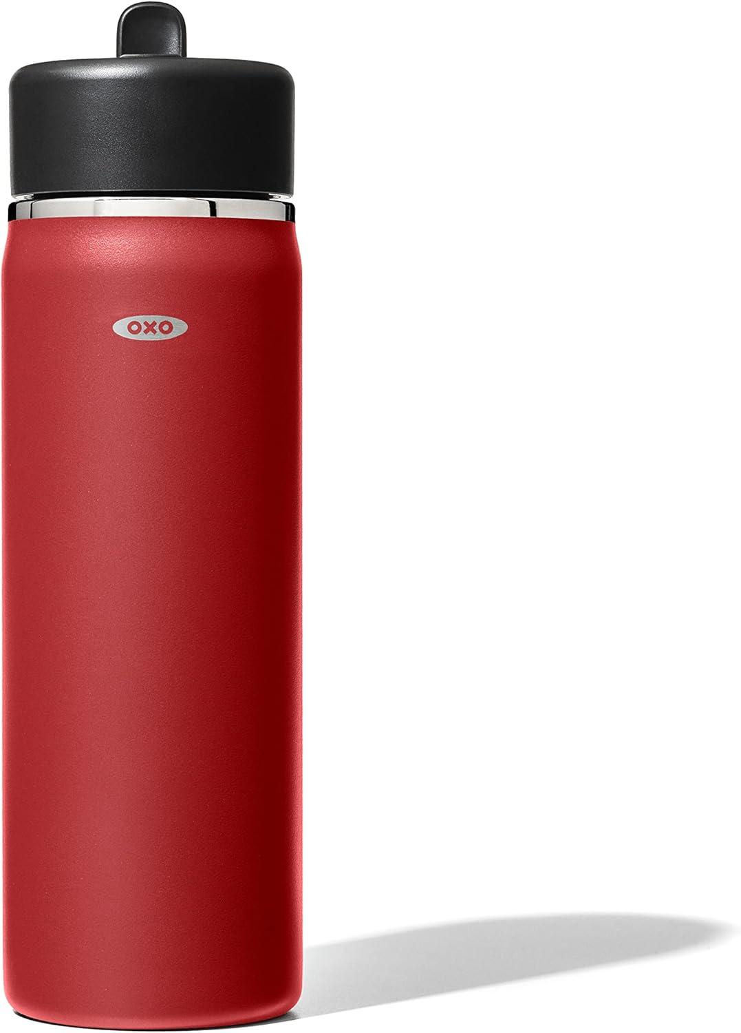 imageOXO Strive 20oz Wide Mouth Water Bottle with Straw Lid CitrineGarnet