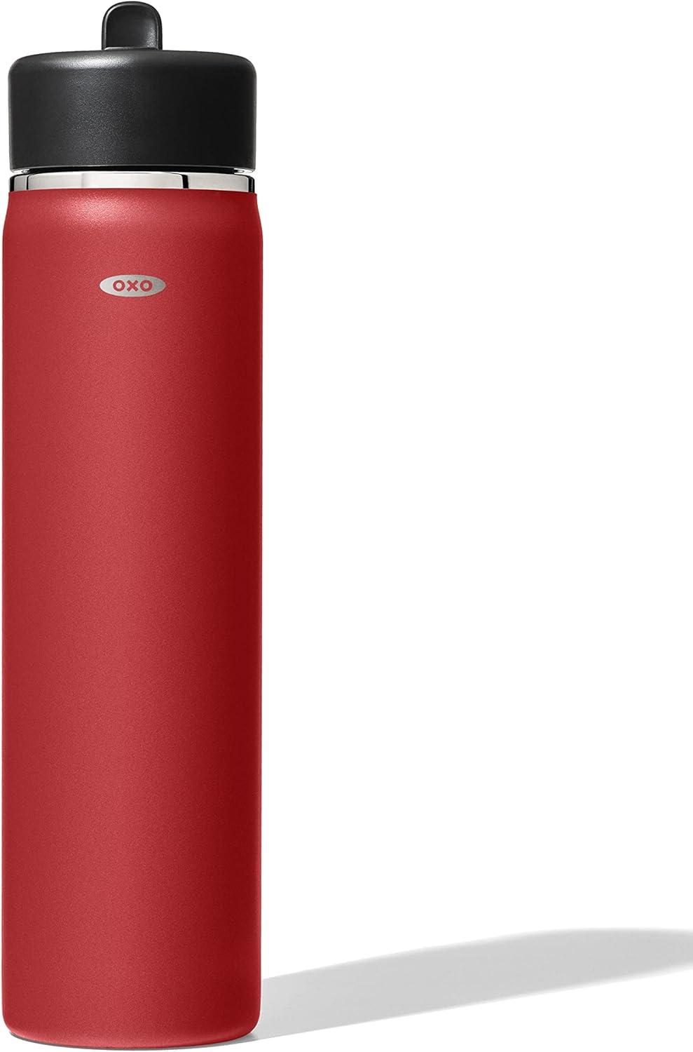 imageOXO Strive 20oz Wide Mouth Water Bottle with Straw Lid CitrineGarnet