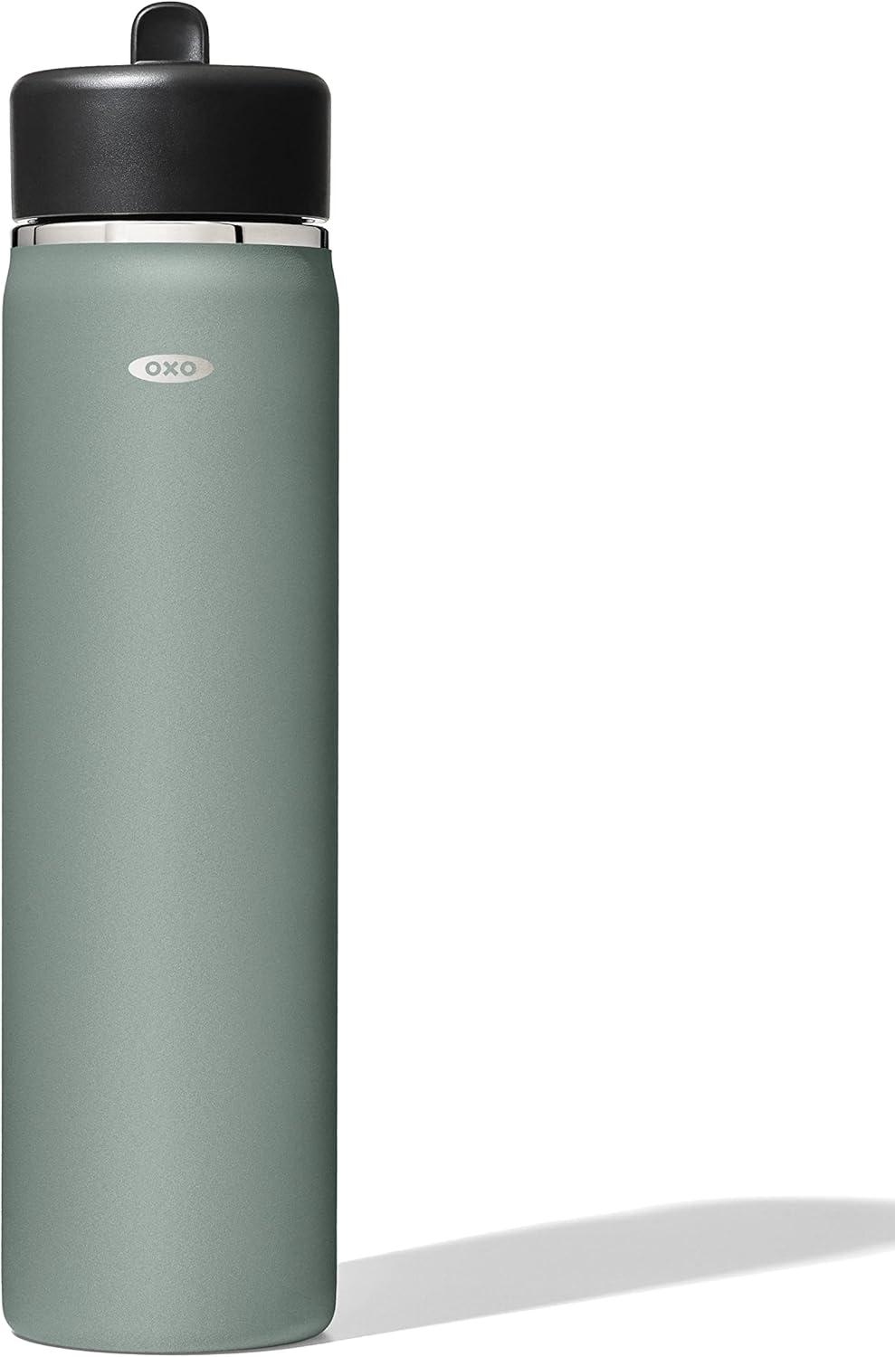 imageOXO Strive 20oz Wide Mouth Water Bottle with Straw Lid CitrineJade