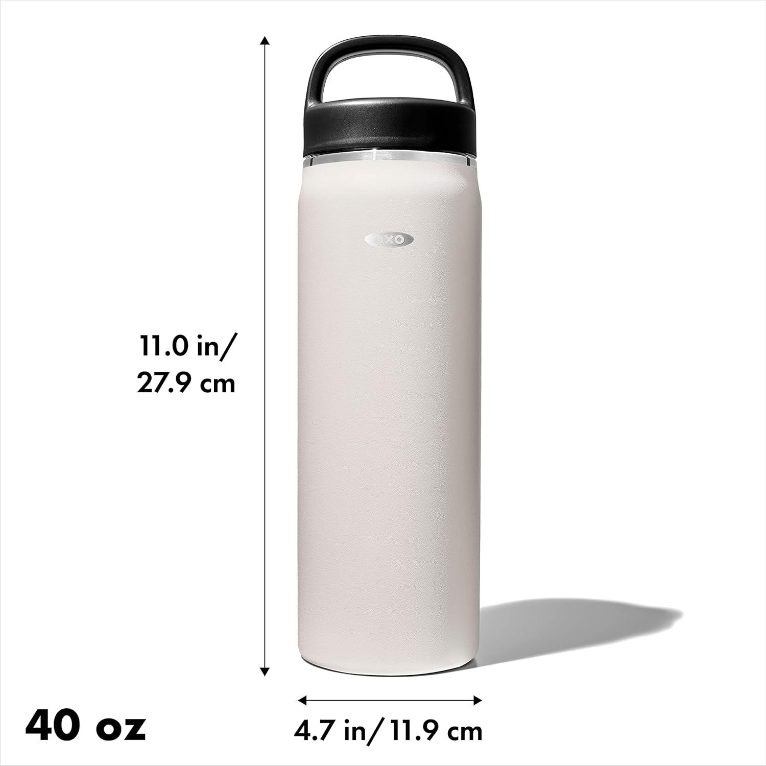 imageOXO Strive 40 oz Insulated Bottle with Handled Lid Rose QuartzQuartz