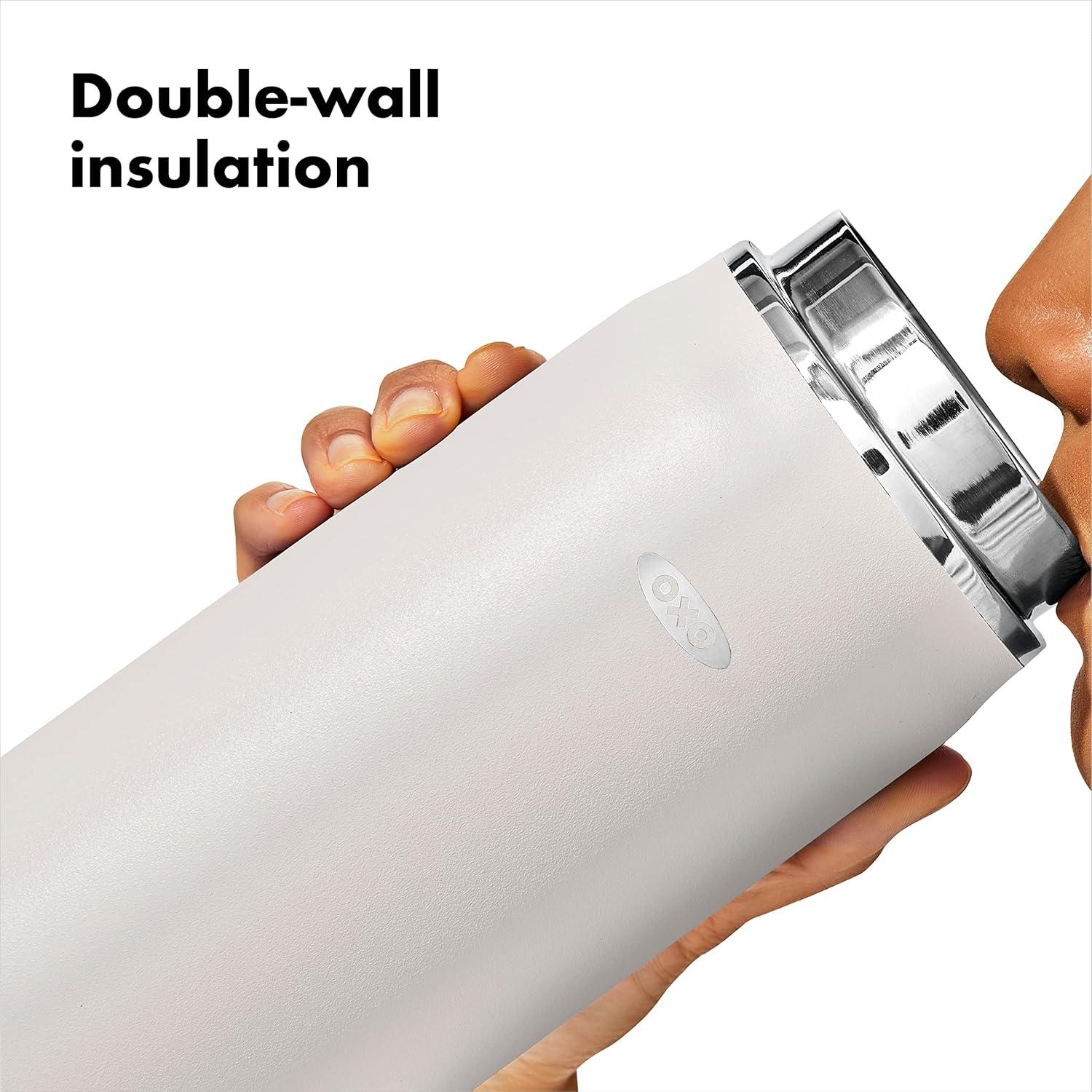 imageOXO Strive 40 oz Insulated Bottle with Handled Lid Rose QuartzQuartz