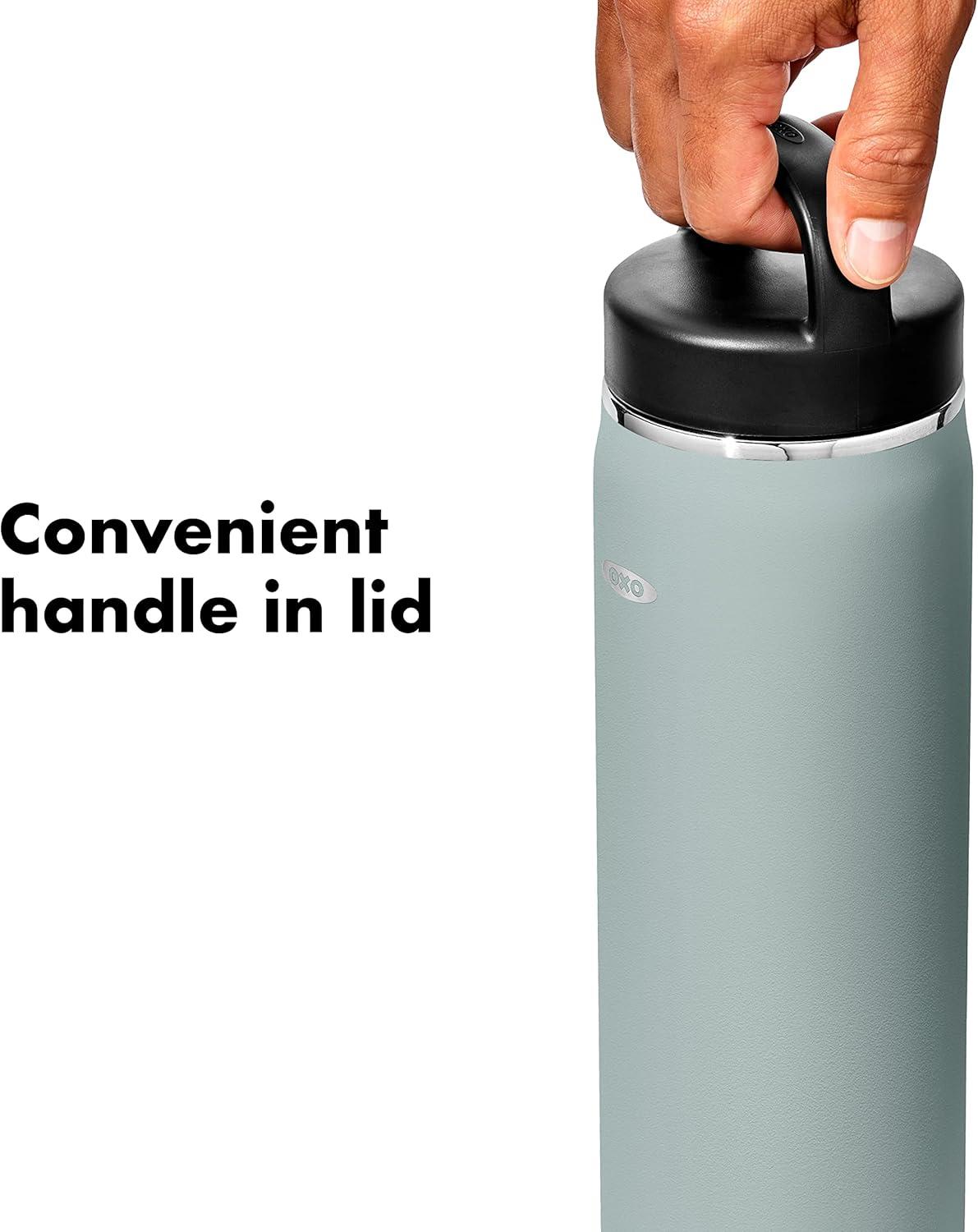 imageOXO Strive 40 oz Insulated Bottle with Handled Lid Rose QuartzSlate