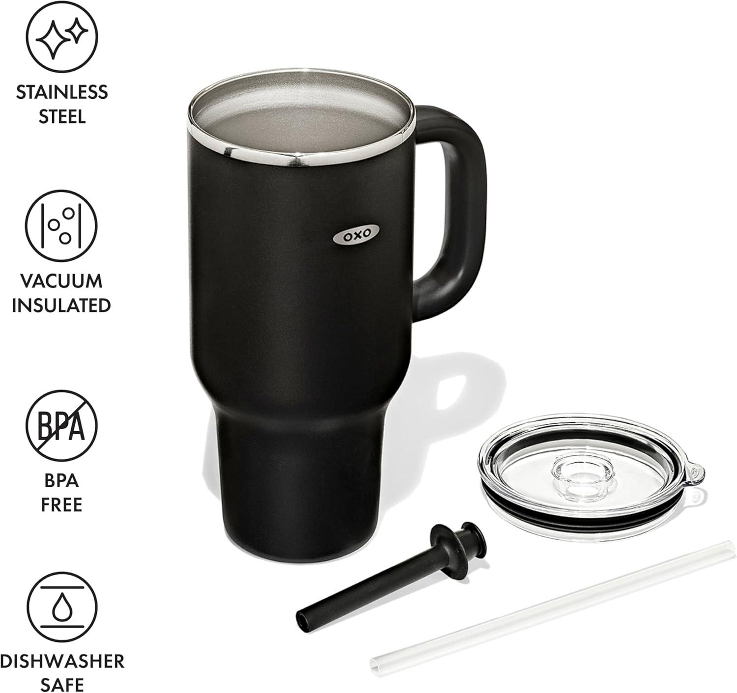 imageOXO Strive XL Tumbler with Handle 32 oz QuartzOnyx