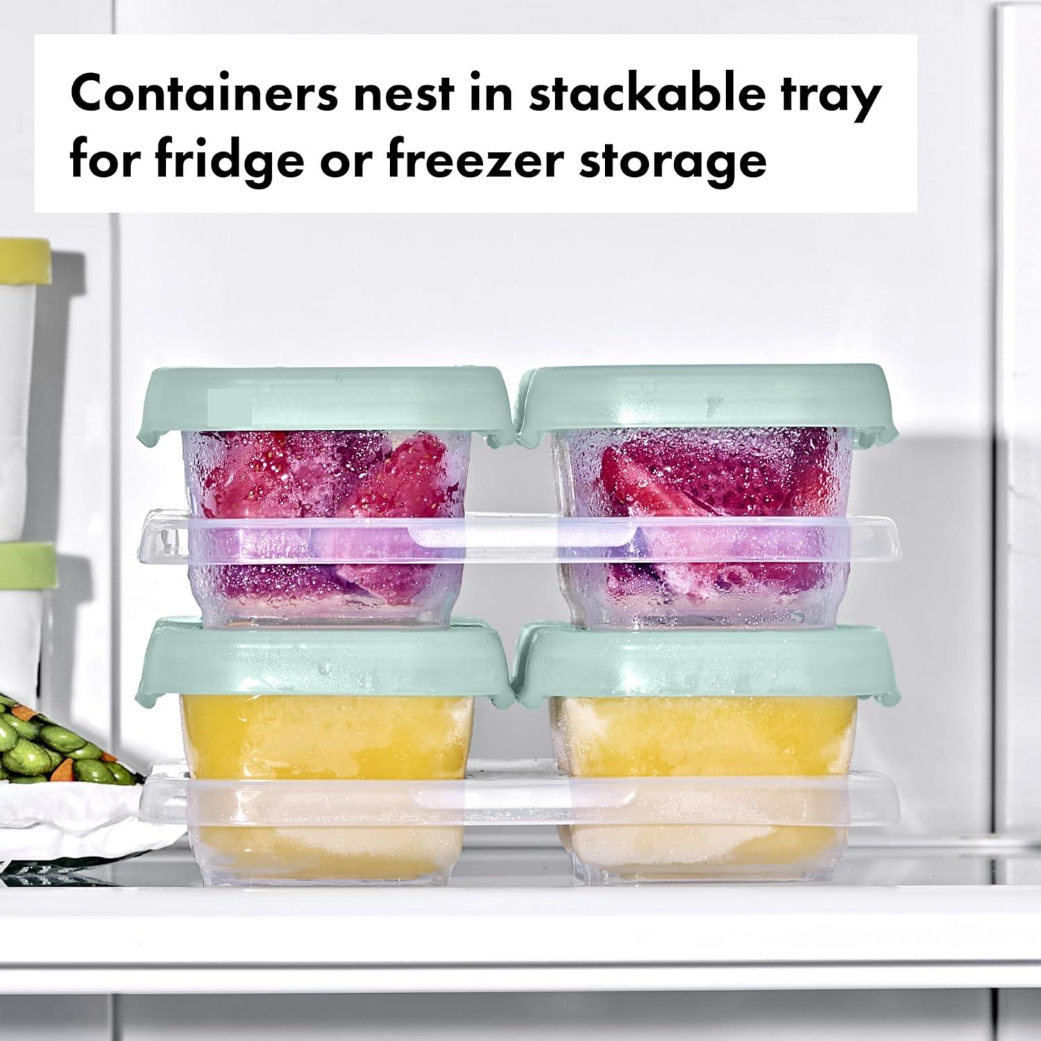 imageOXO Tot Baby Blocks Freezer Storage Containers Teal 4 OzOpal
