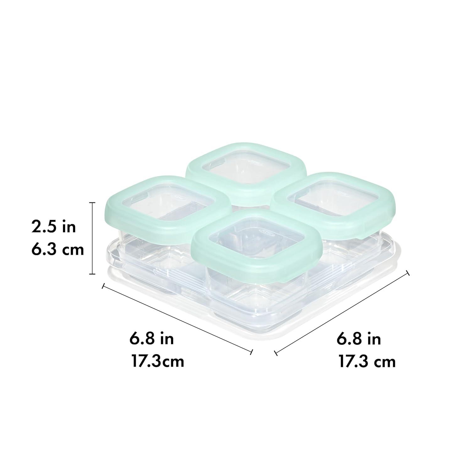 imageOXO Tot Baby Blocks Freezer Storage Containers Teal 4 OzOpal