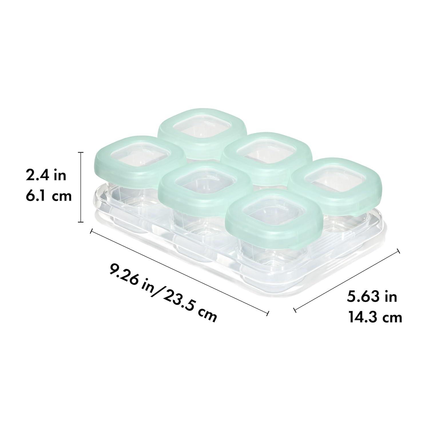 imageOXO Tot Baby Blocks Freezer Storage Containers Teal 4 OzOpal