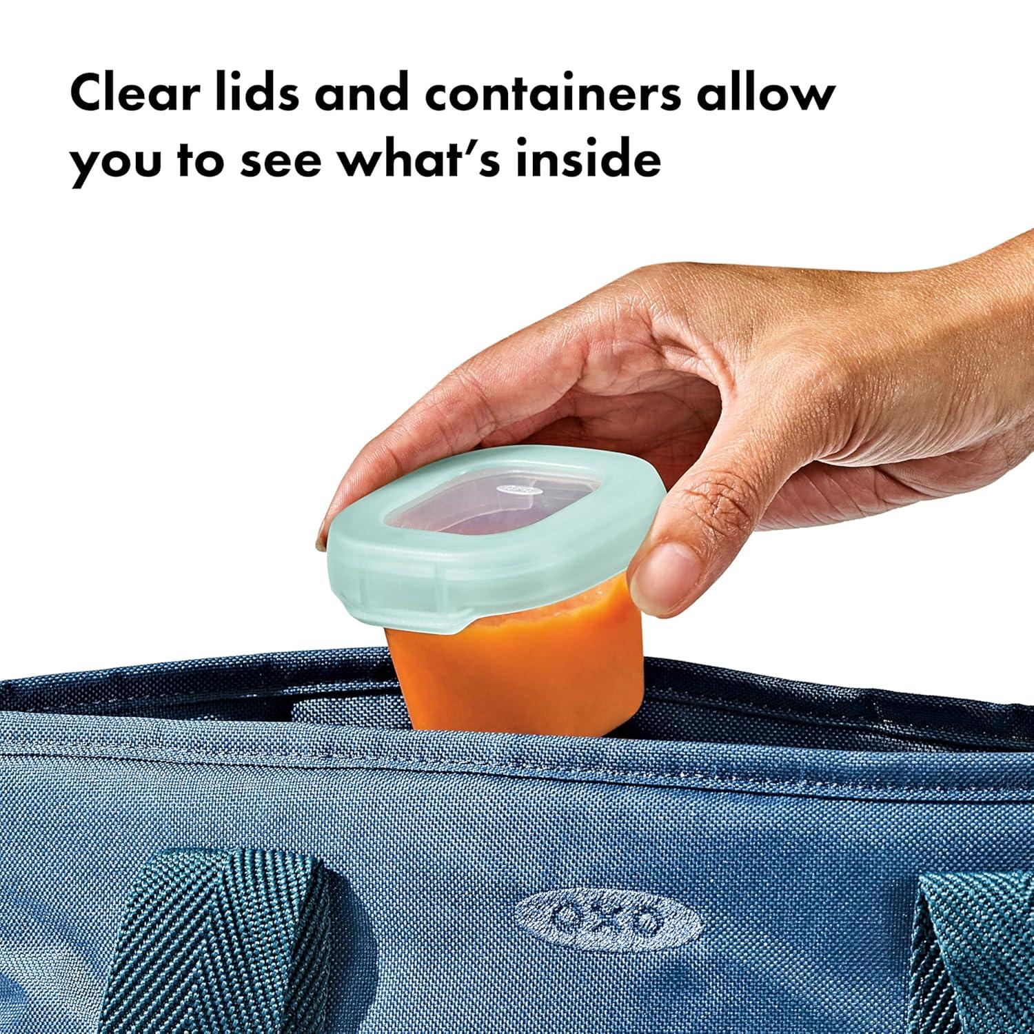 imageOXO Tot Baby Blocks Freezer Storage Containers Teal 4 OzOpal