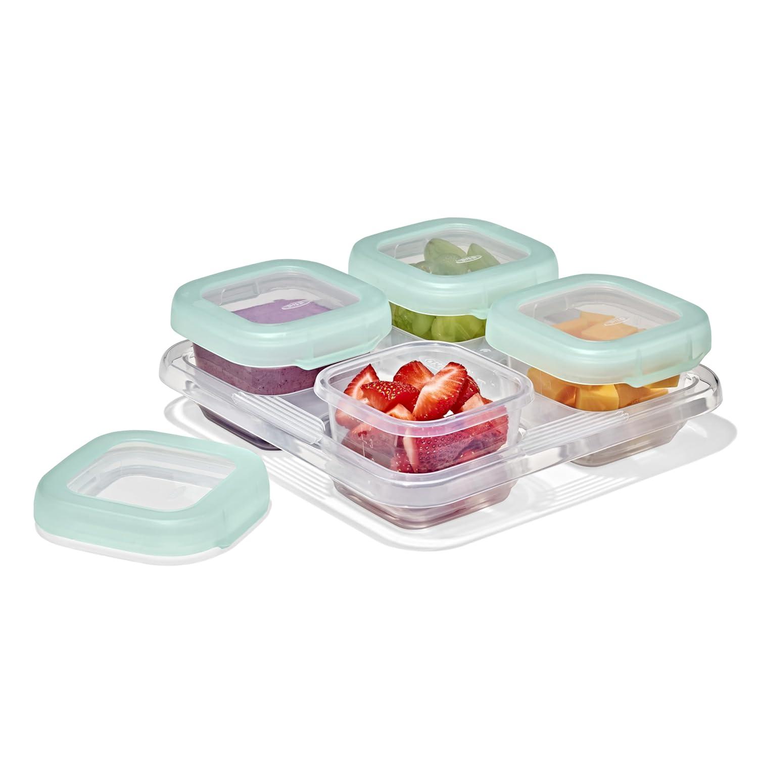 imageOXO Tot Baby Blocks Freezer Storage Containers Teal 4 OzOpal