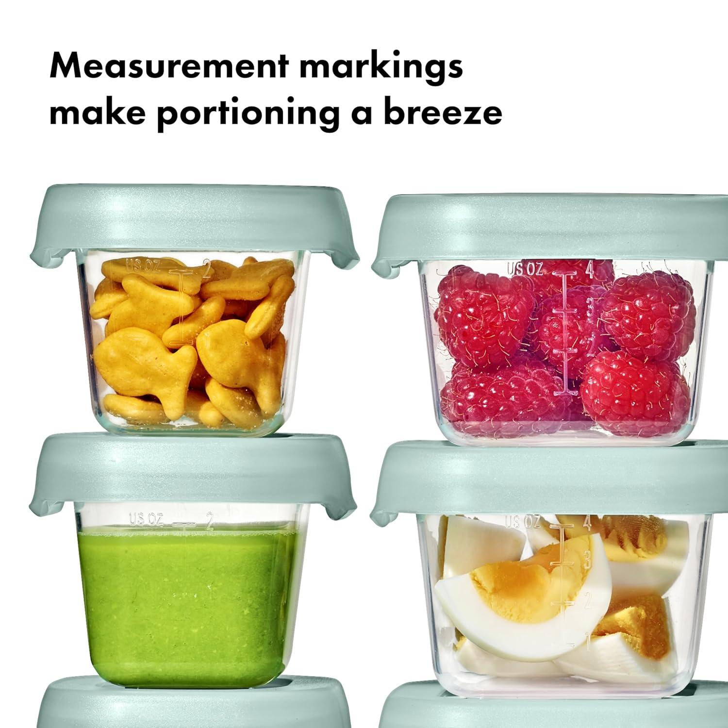 imageOXO Tot Baby Blocks Freezer Storage Containers Teal 4 OzOpal