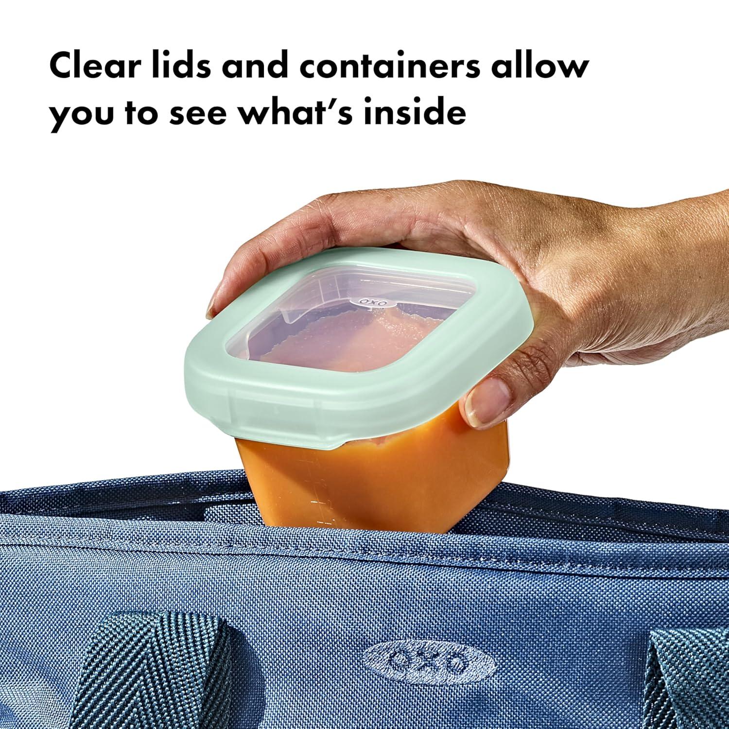 imageOXO Tot Baby Blocks Freezer Storage Containers Teal 4 OzOpal