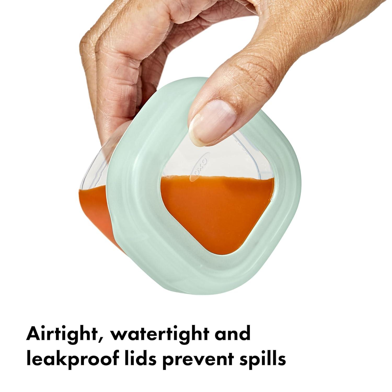 imageOXO Tot Baby Blocks Freezer Storage Containers Teal 4 OzOpal