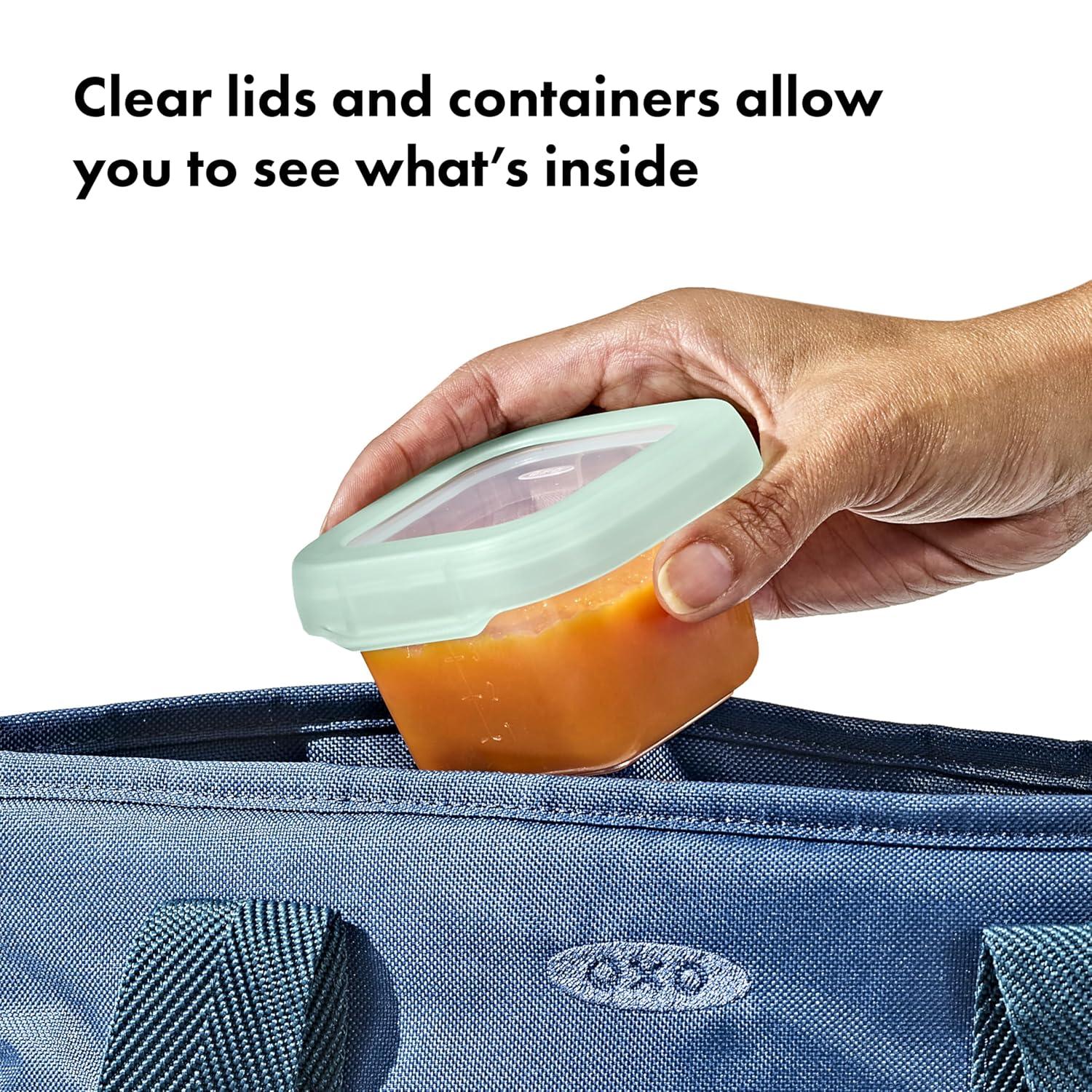 imageOXO Tot Baby Blocks Freezer Storage Containers Teal 4 OzOpal