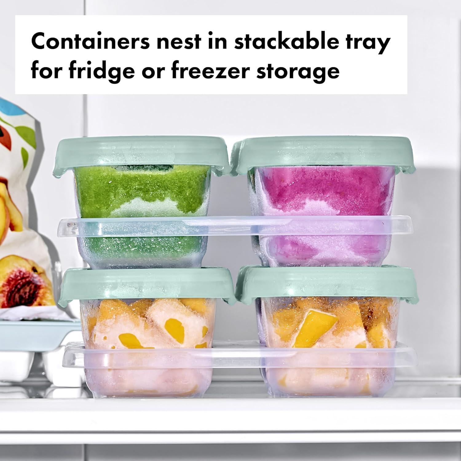 imageOXO Tot Baby Blocks Freezer Storage Containers Teal 4 OzOpal