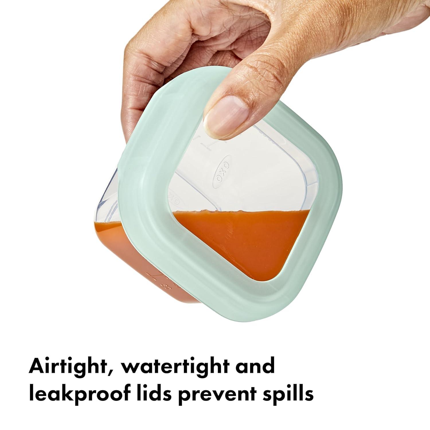 imageOXO Tot Baby Blocks Freezer Storage Containers Teal 4 OzOpal